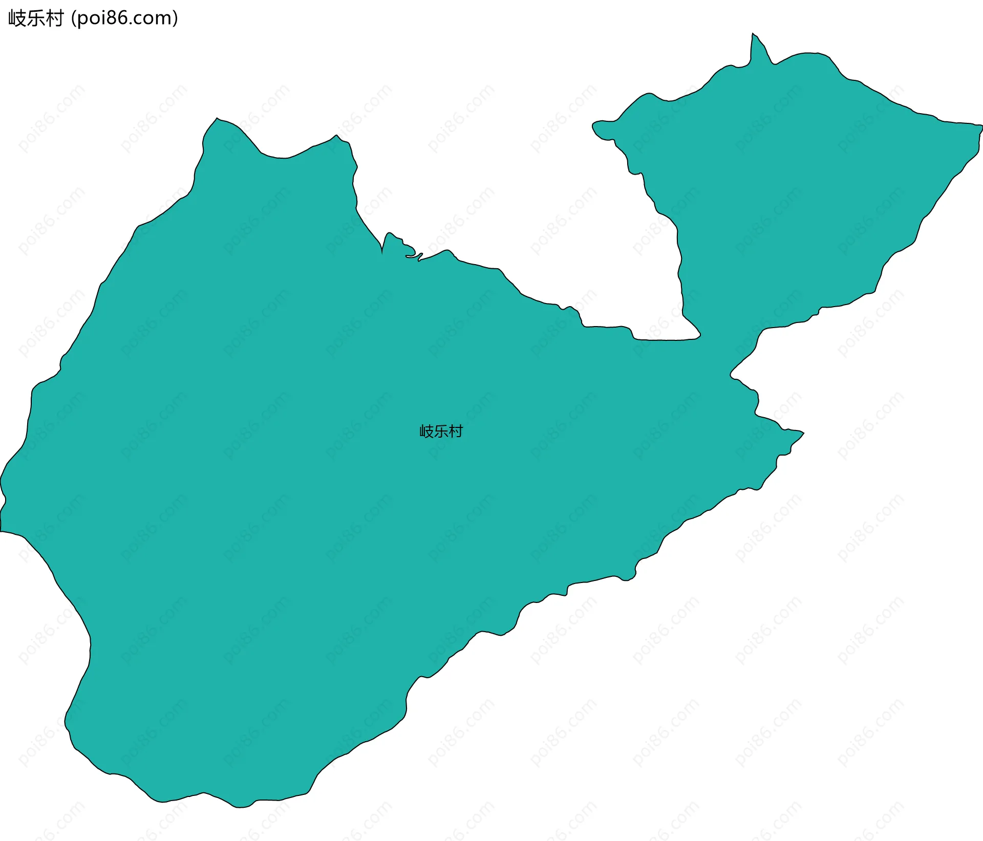 岐乐村边界地图