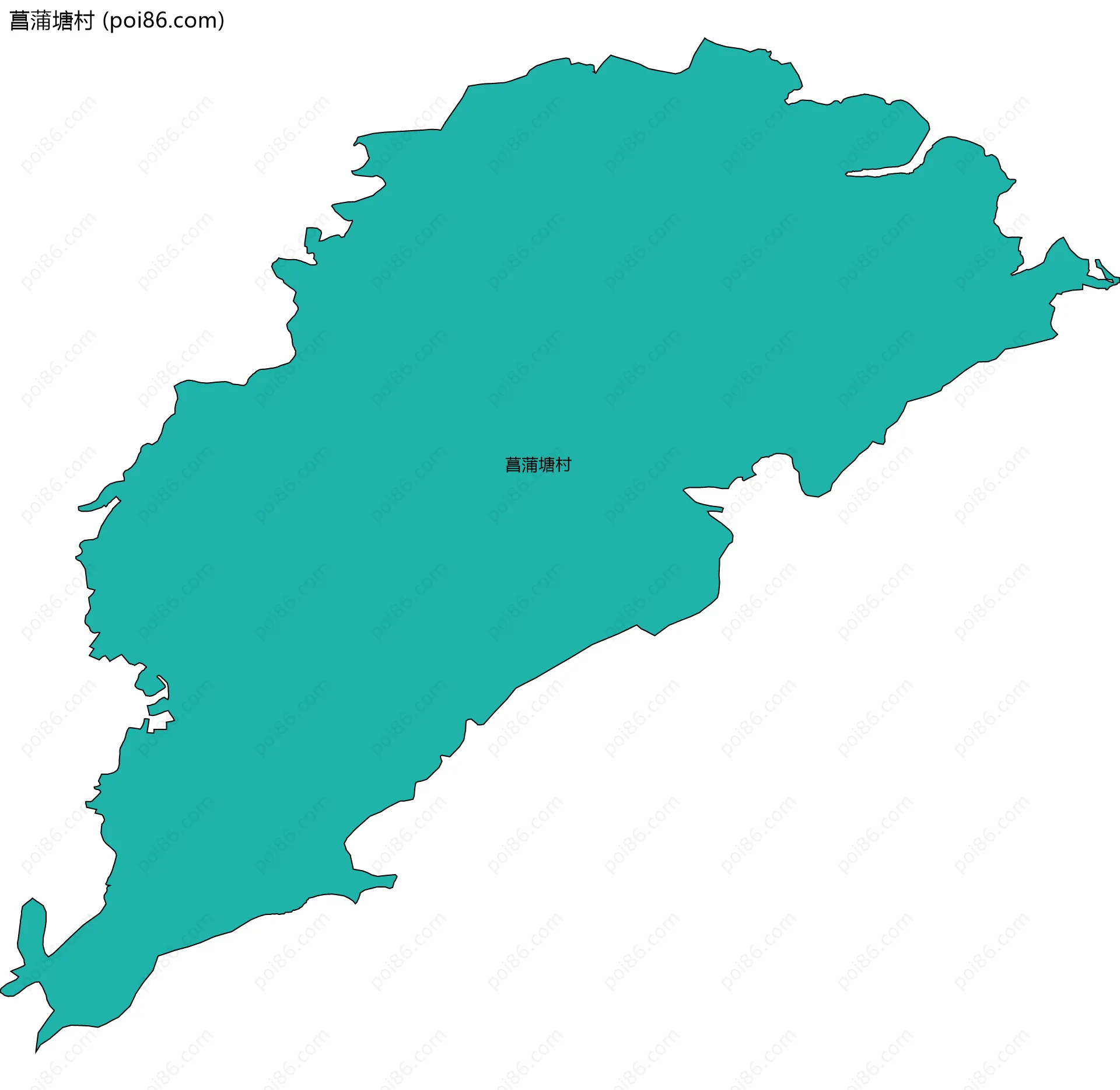 菖蒲塘村边界地图