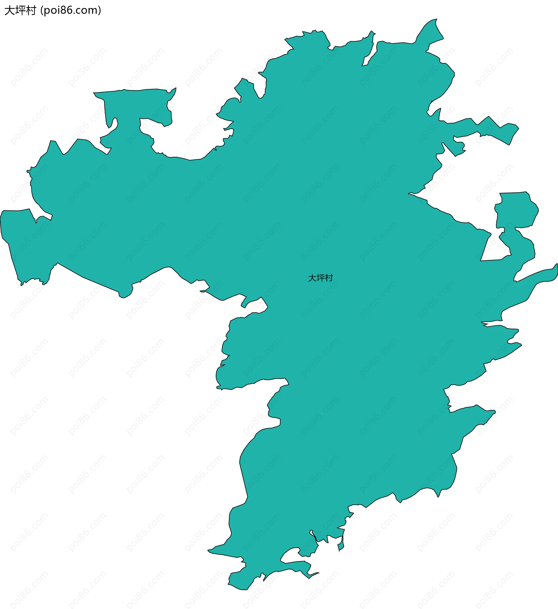大坪村边界地图