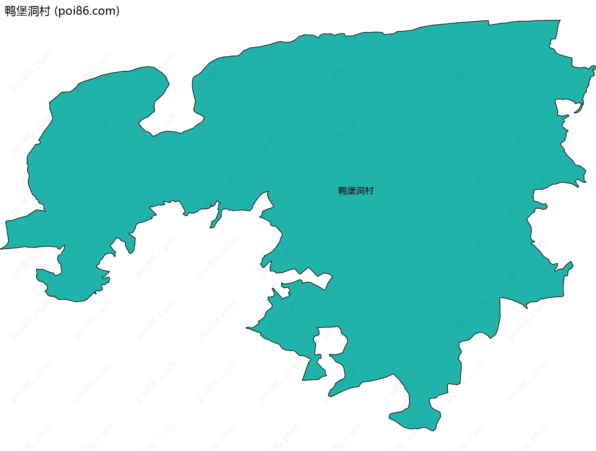 鸭堡洞村边界地图