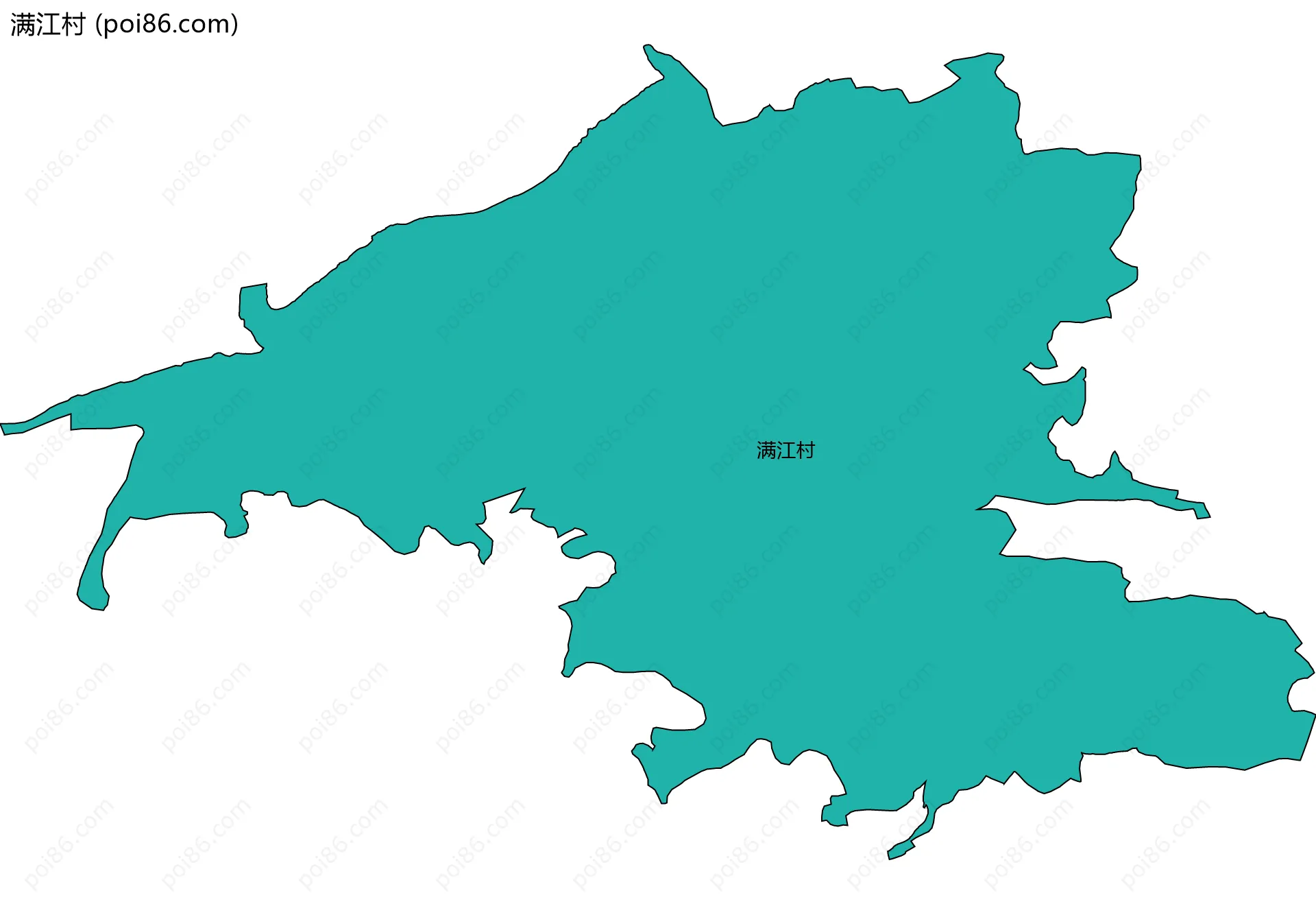 满江村边界地图