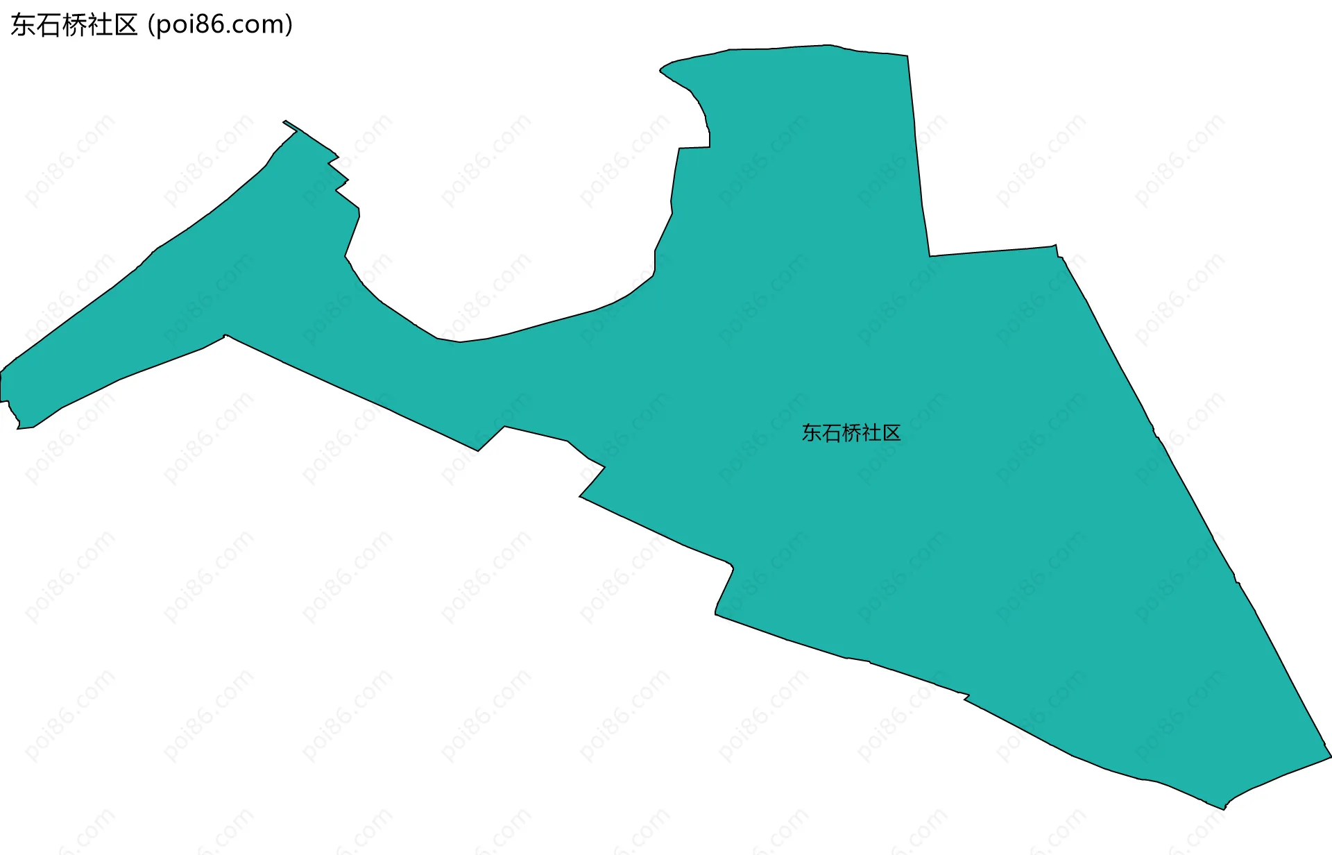 东石桥社区边界地图