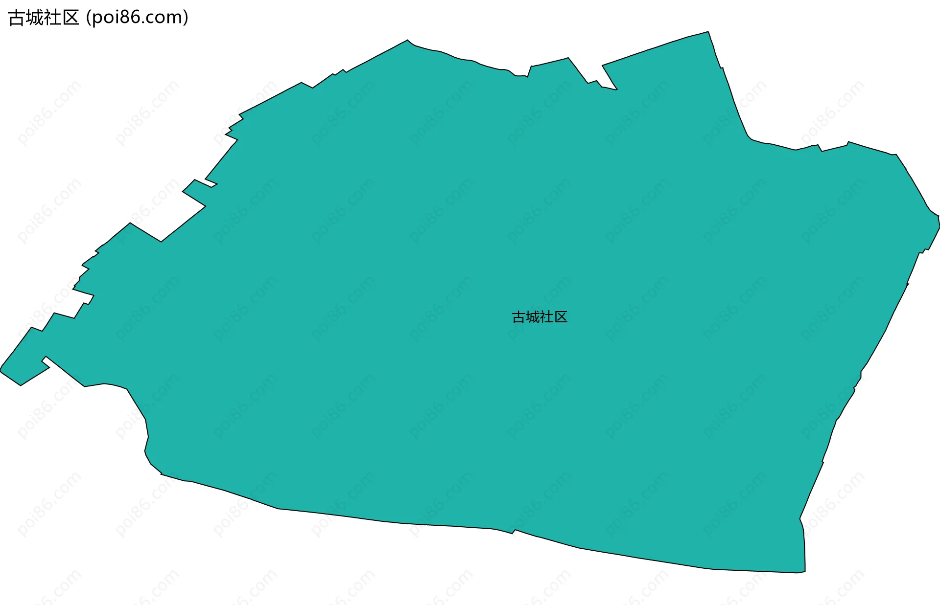 古城社区边界地图