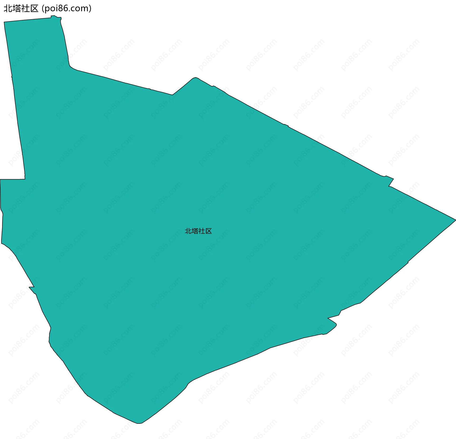 北塔社区边界地图