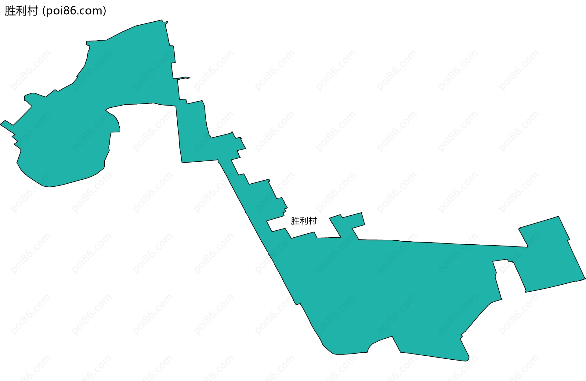 胜利村边界地图