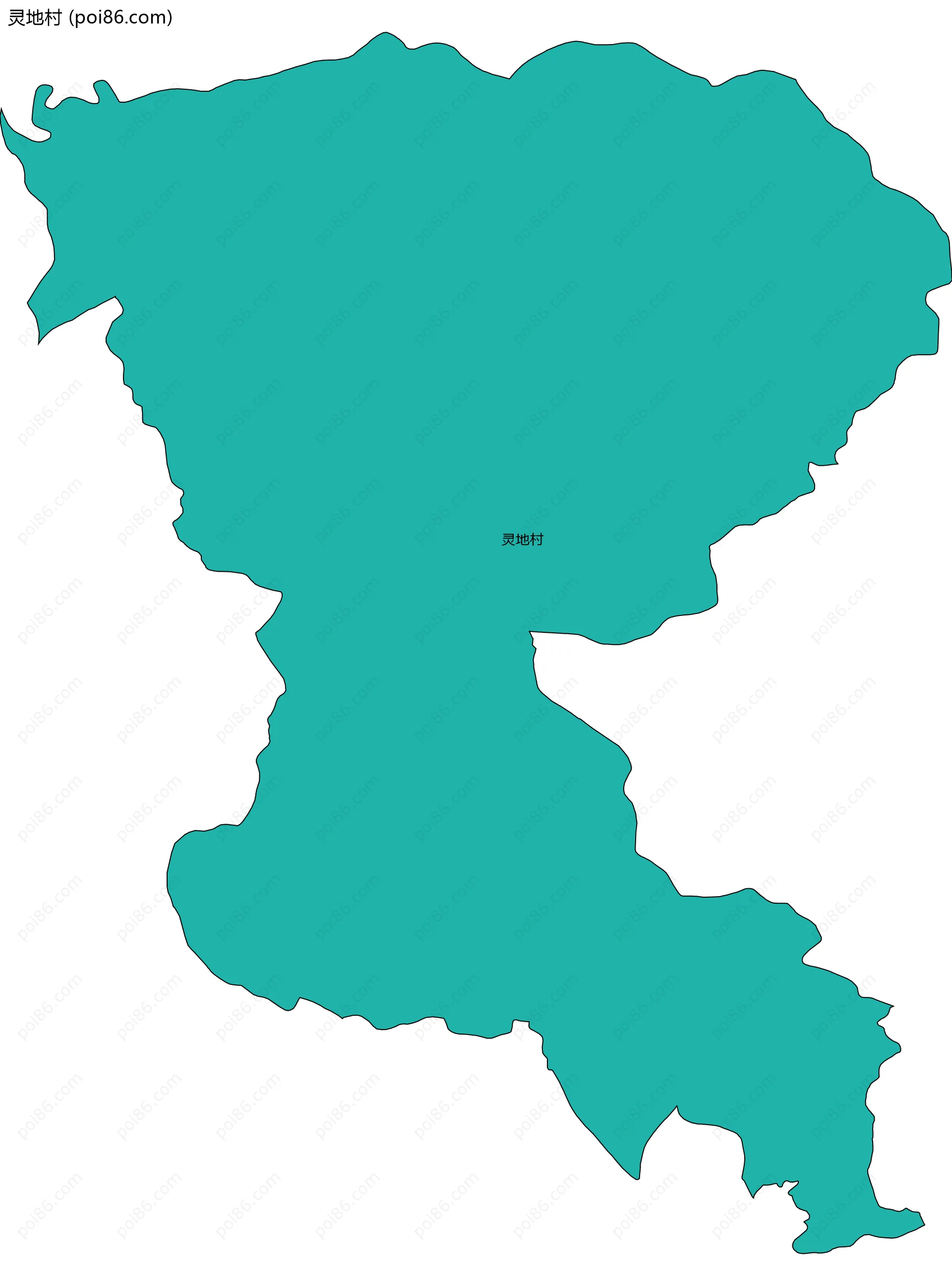 灵地村边界地图