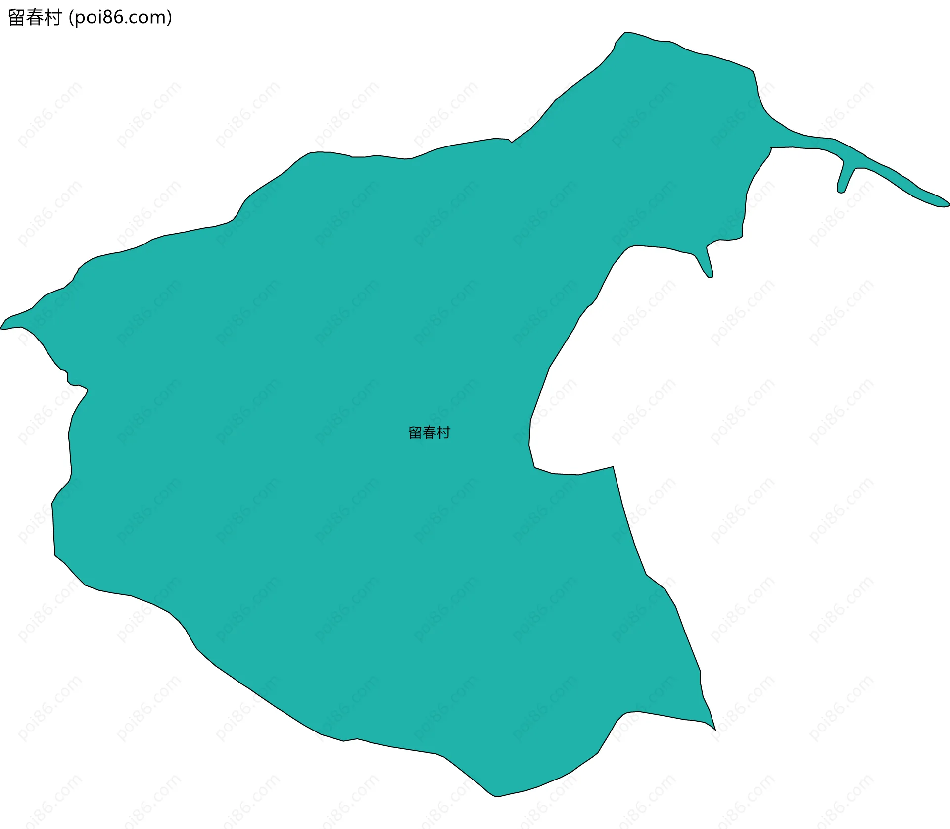 留春村边界地图