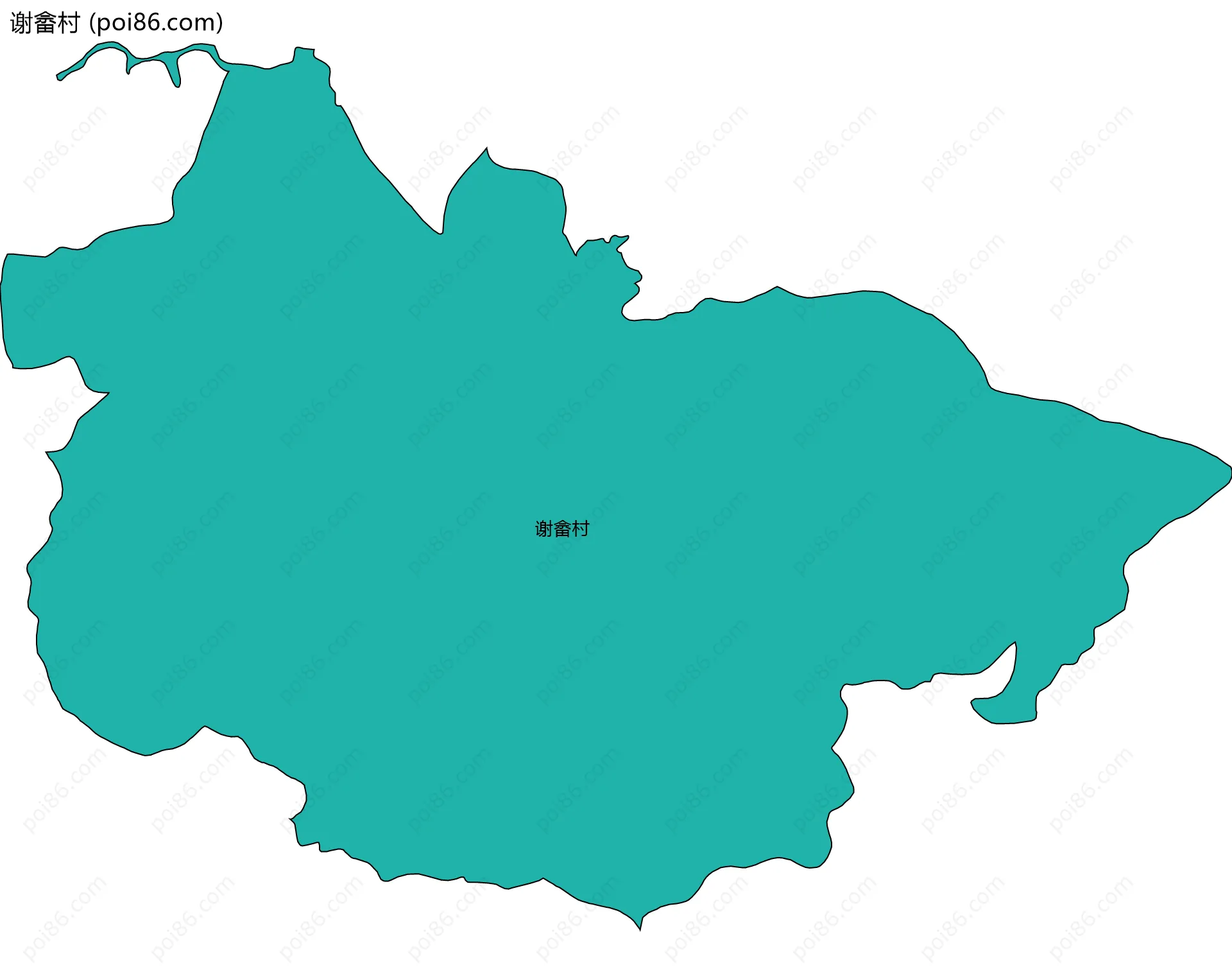 谢畲村边界地图