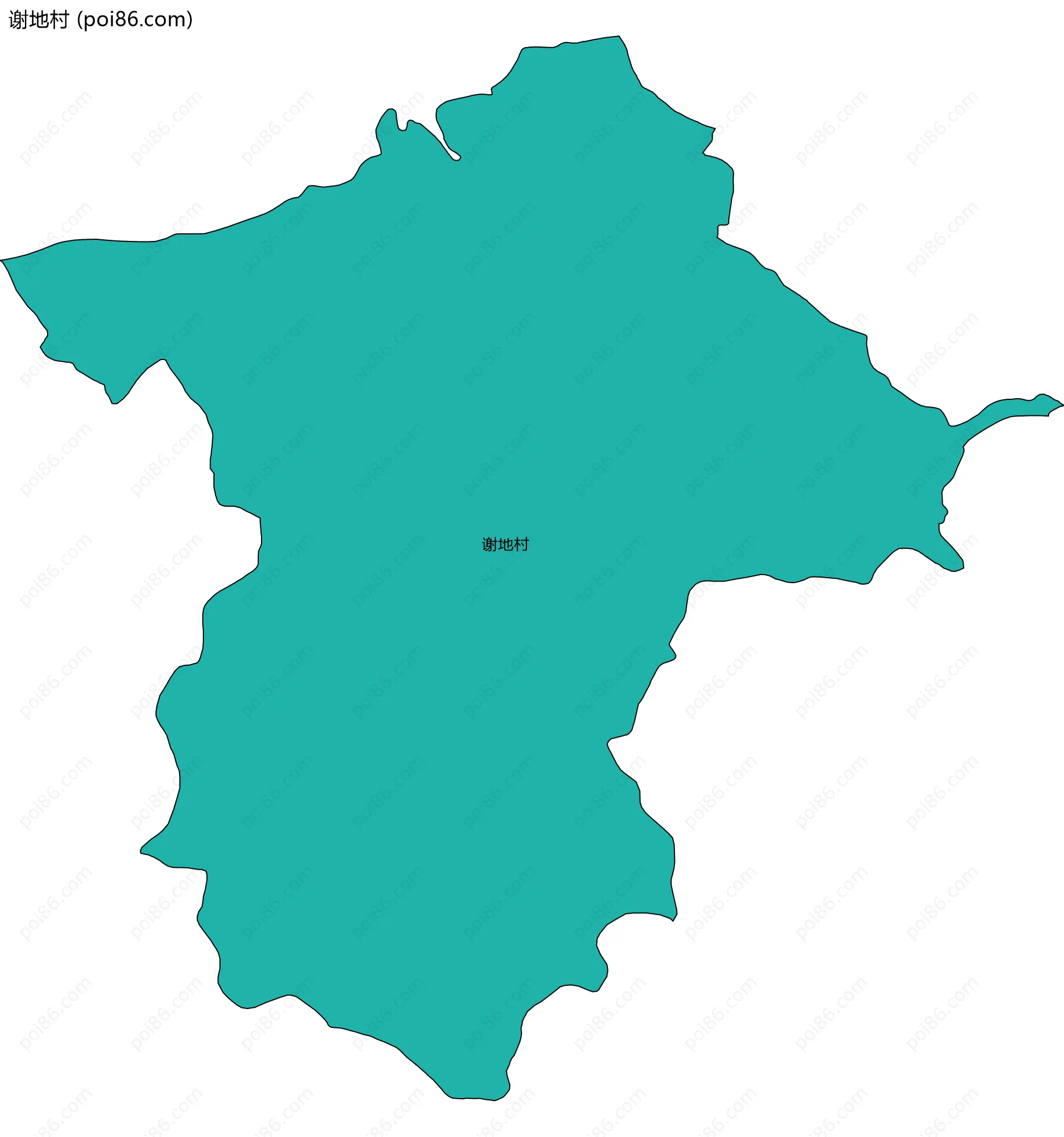 谢地村边界地图