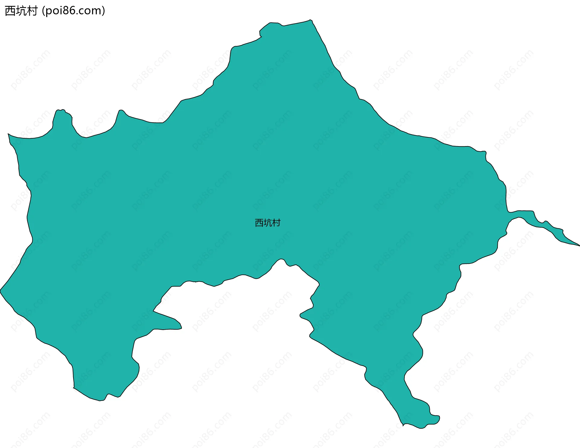 西坑村边界地图