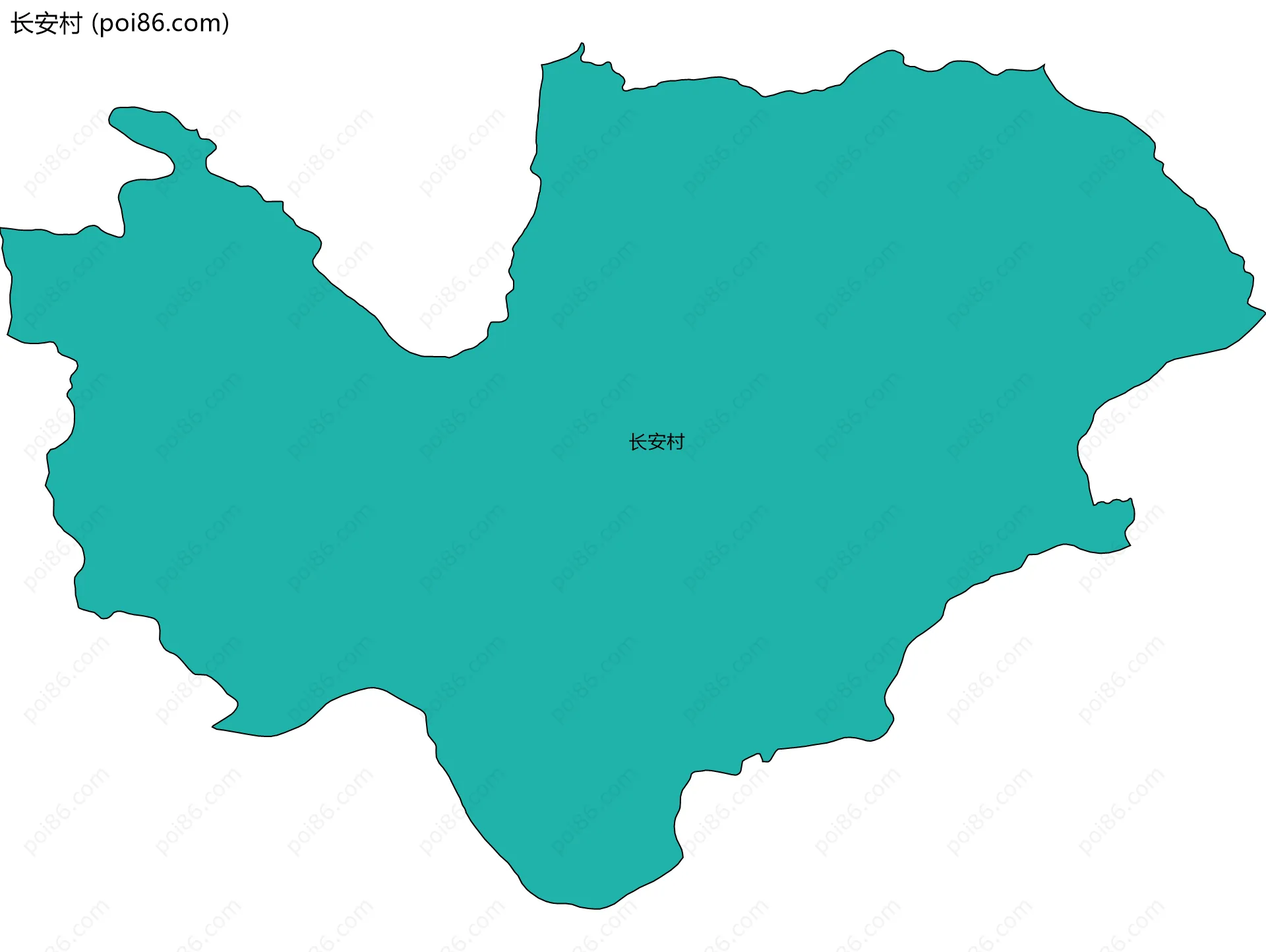 长安村边界地图