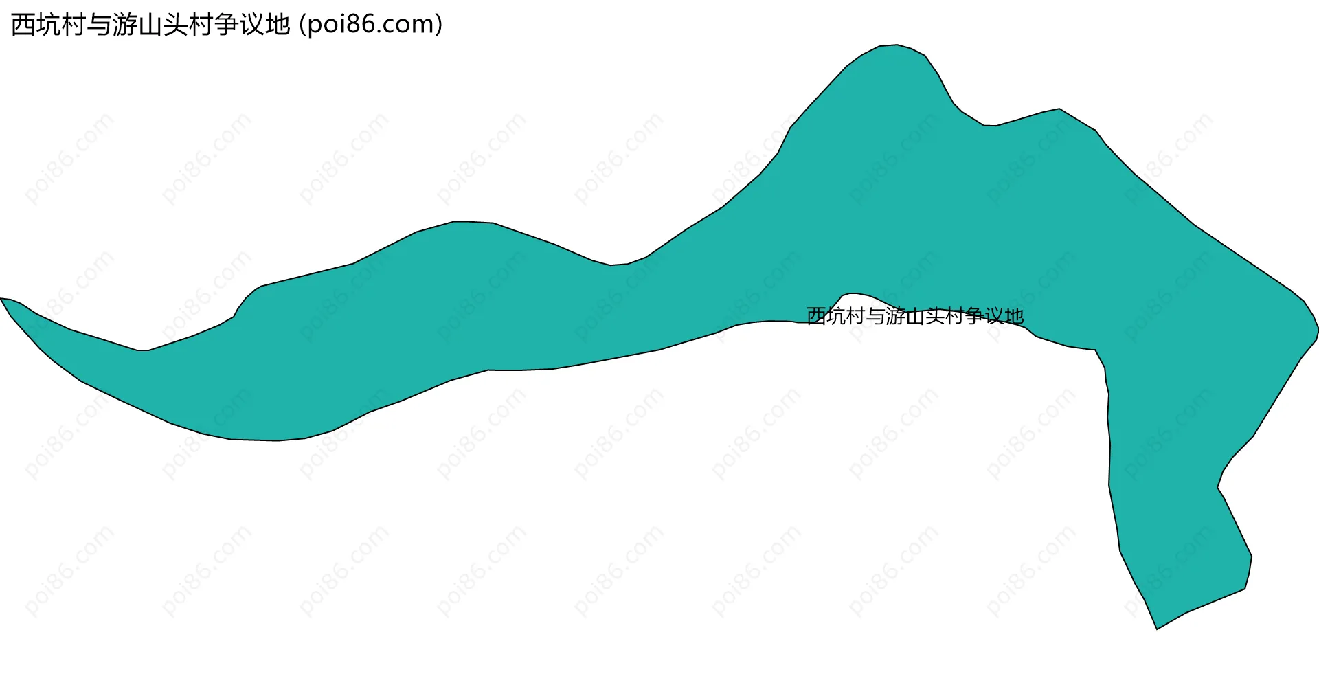 西坑村与游山头村争议地边界地图