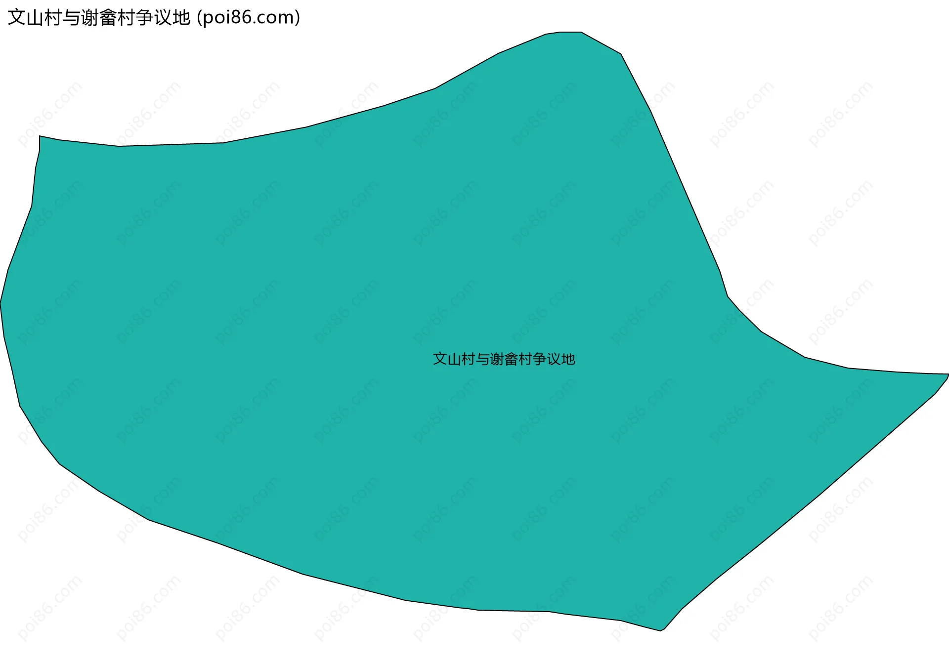 文山村与谢畲村争议地边界地图