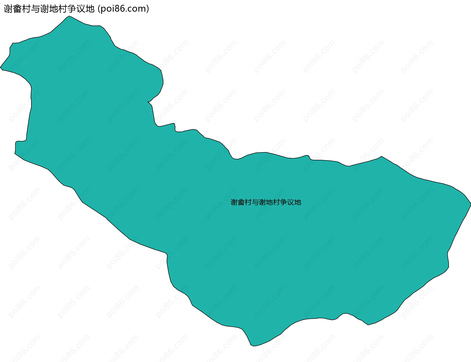 谢畲村与谢地村争议地边界地图