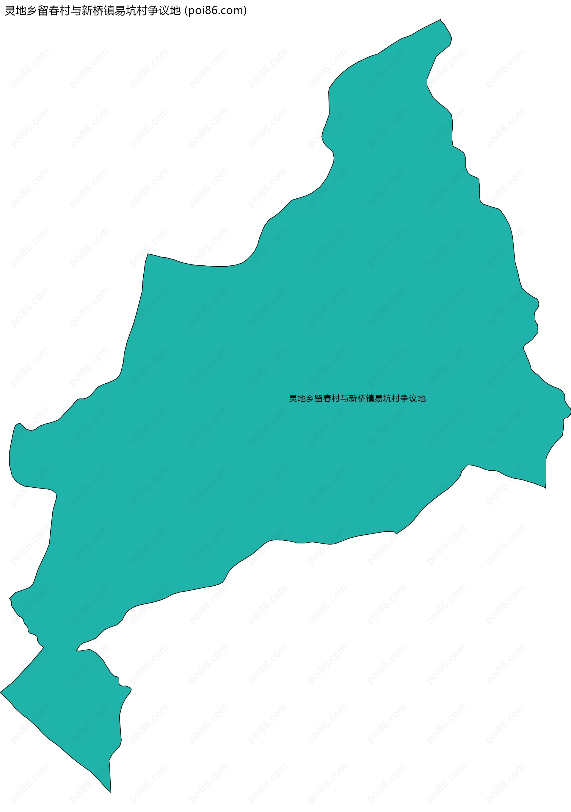 灵地乡留春村与新桥镇易坑村争议地边界地图