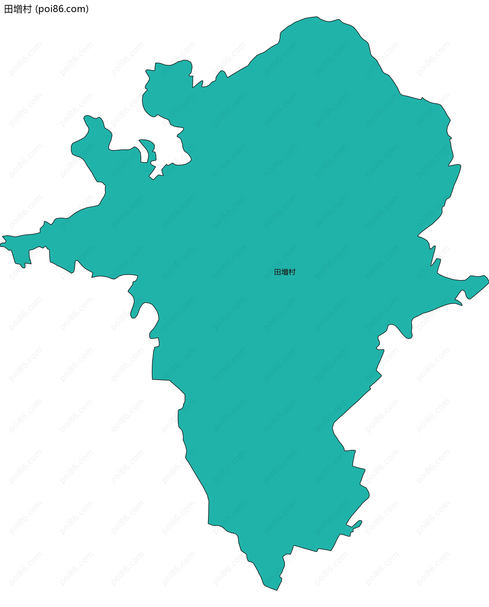 田增村边界地图