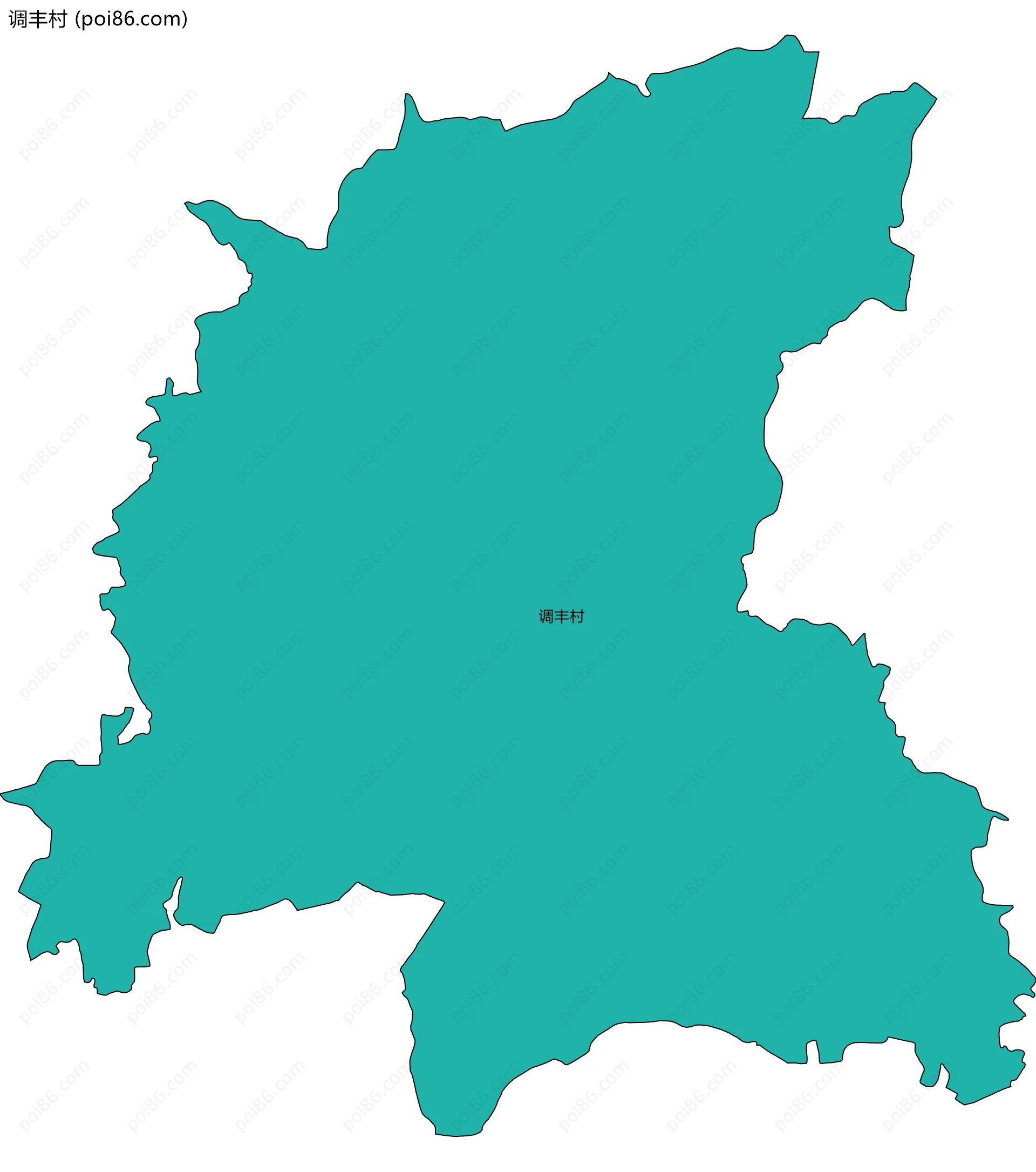 调丰村边界地图