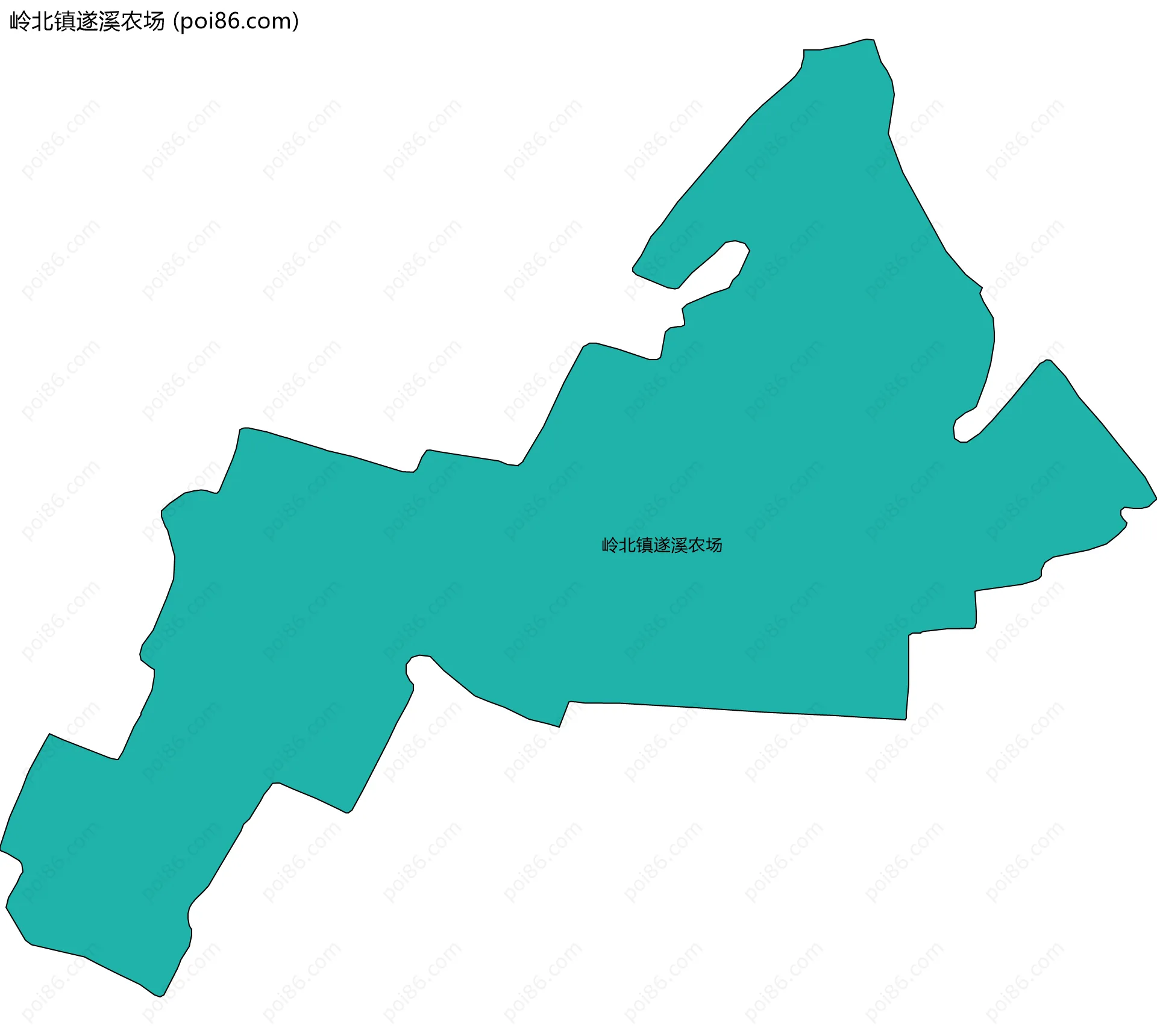岭北镇遂溪农场边界地图