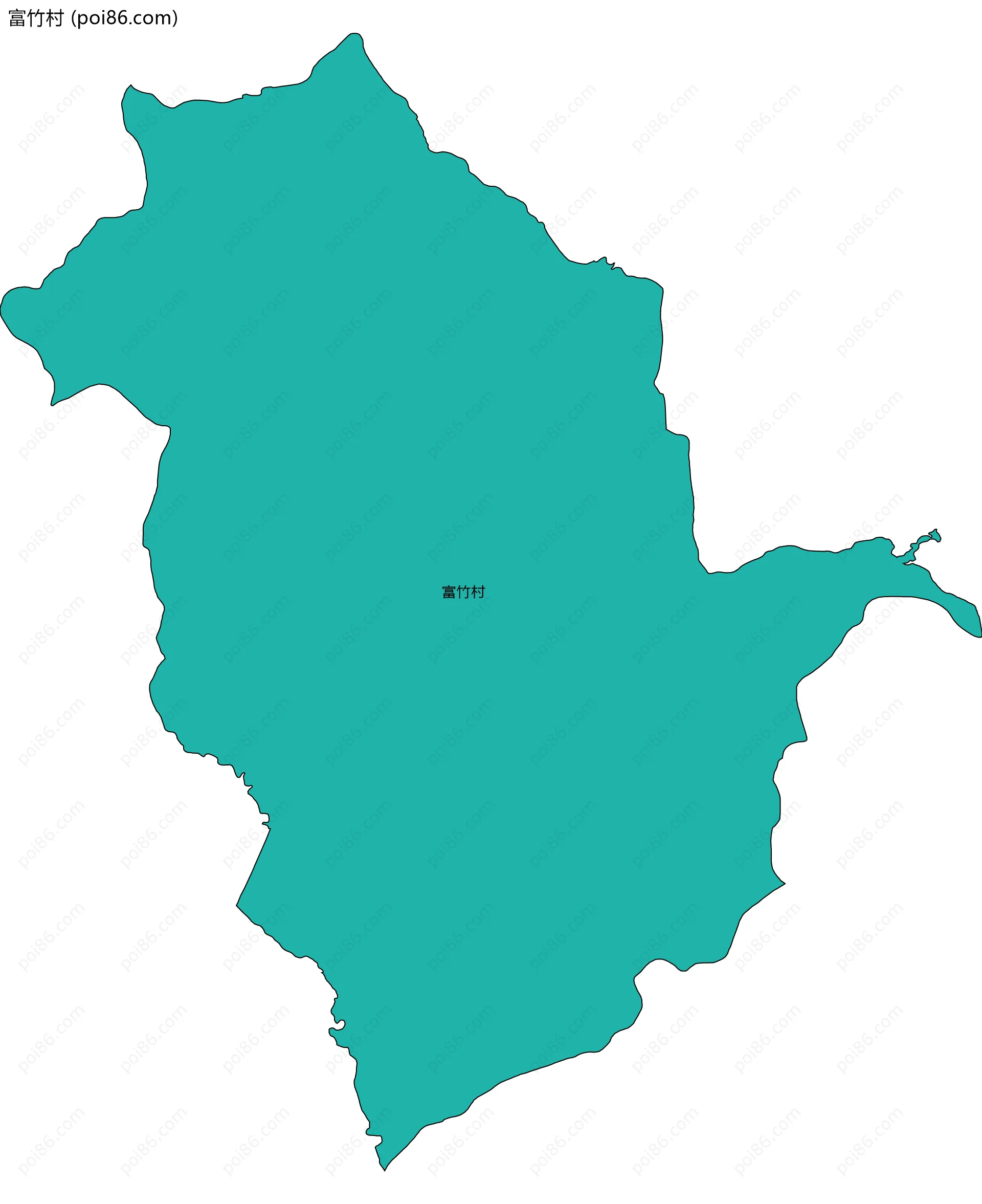 富竹村边界地图