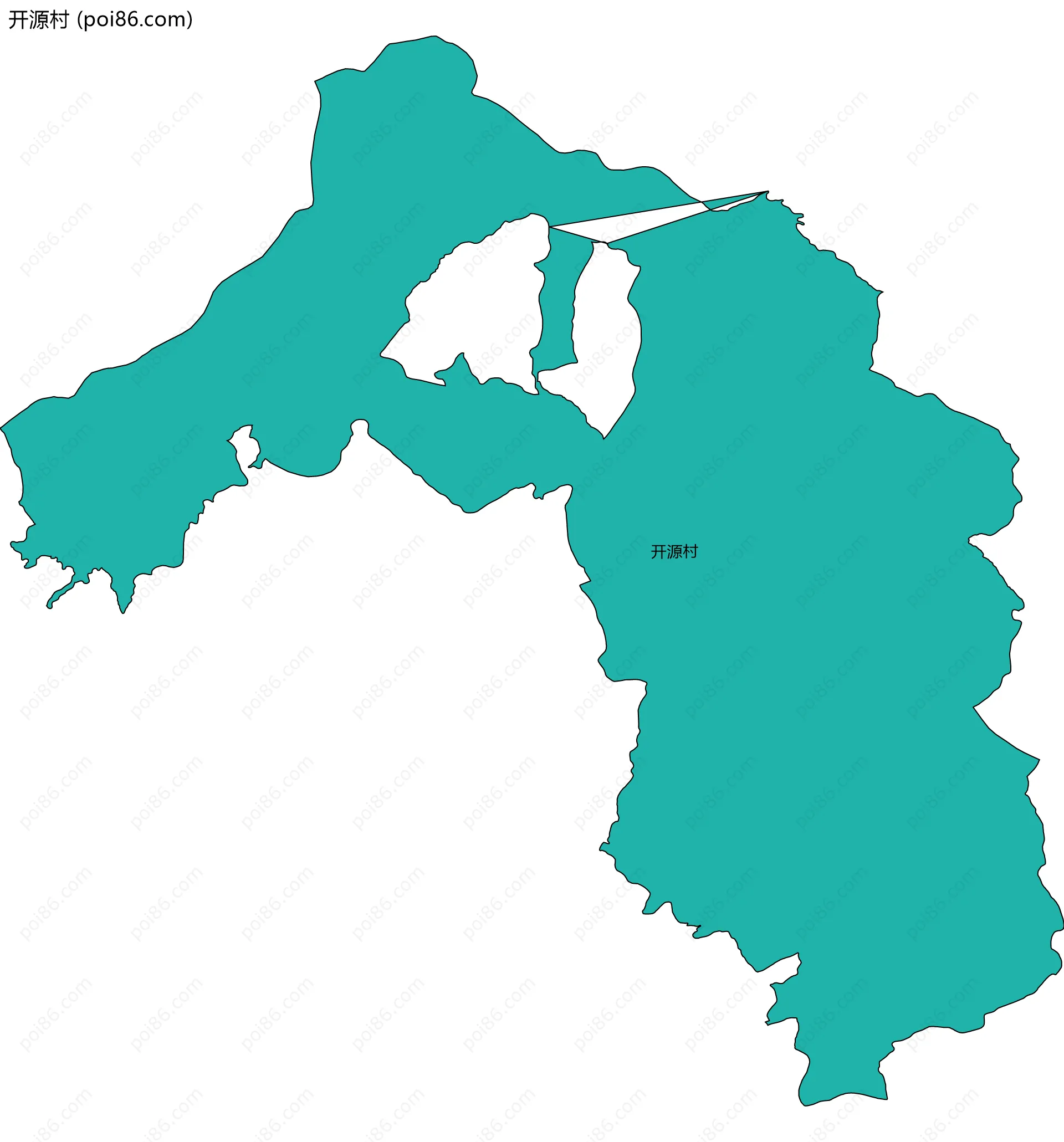 开源村边界地图