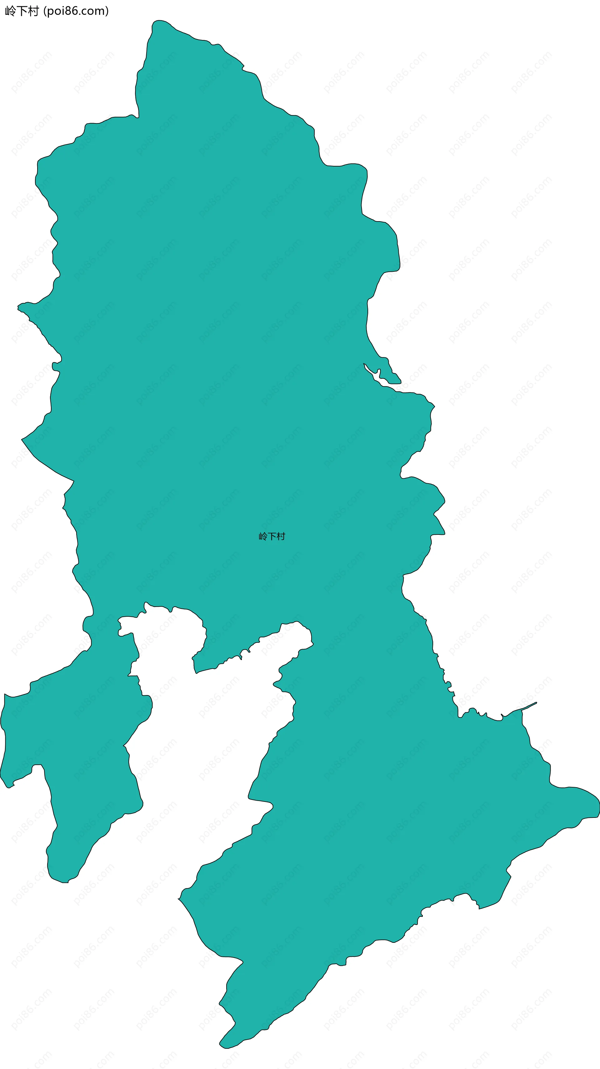 岭下村边界地图