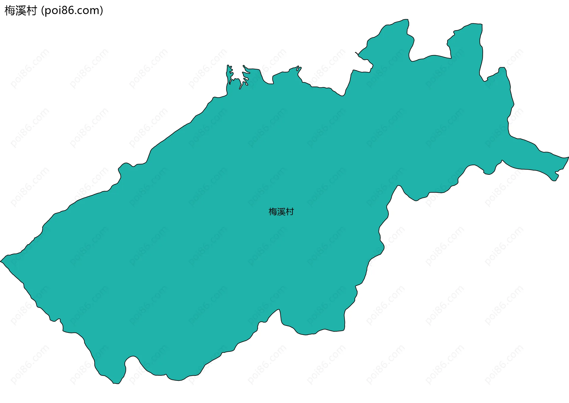 梅溪村边界地图