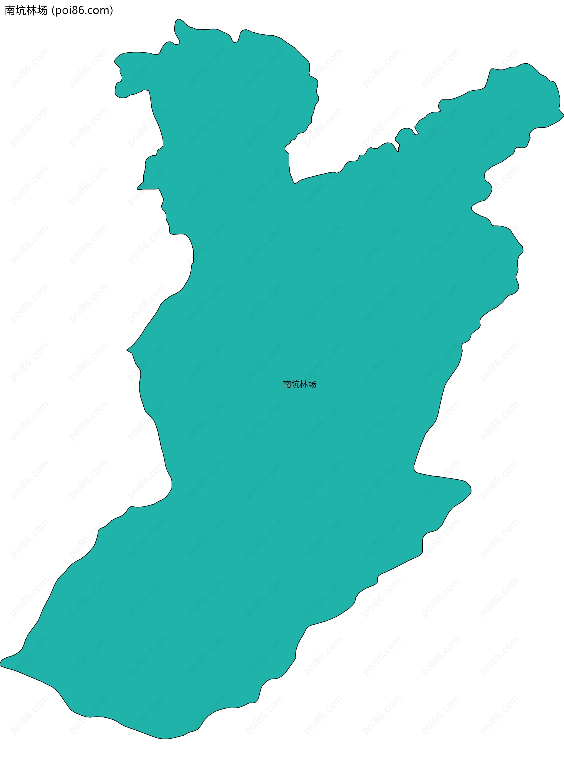 南坑林场边界地图