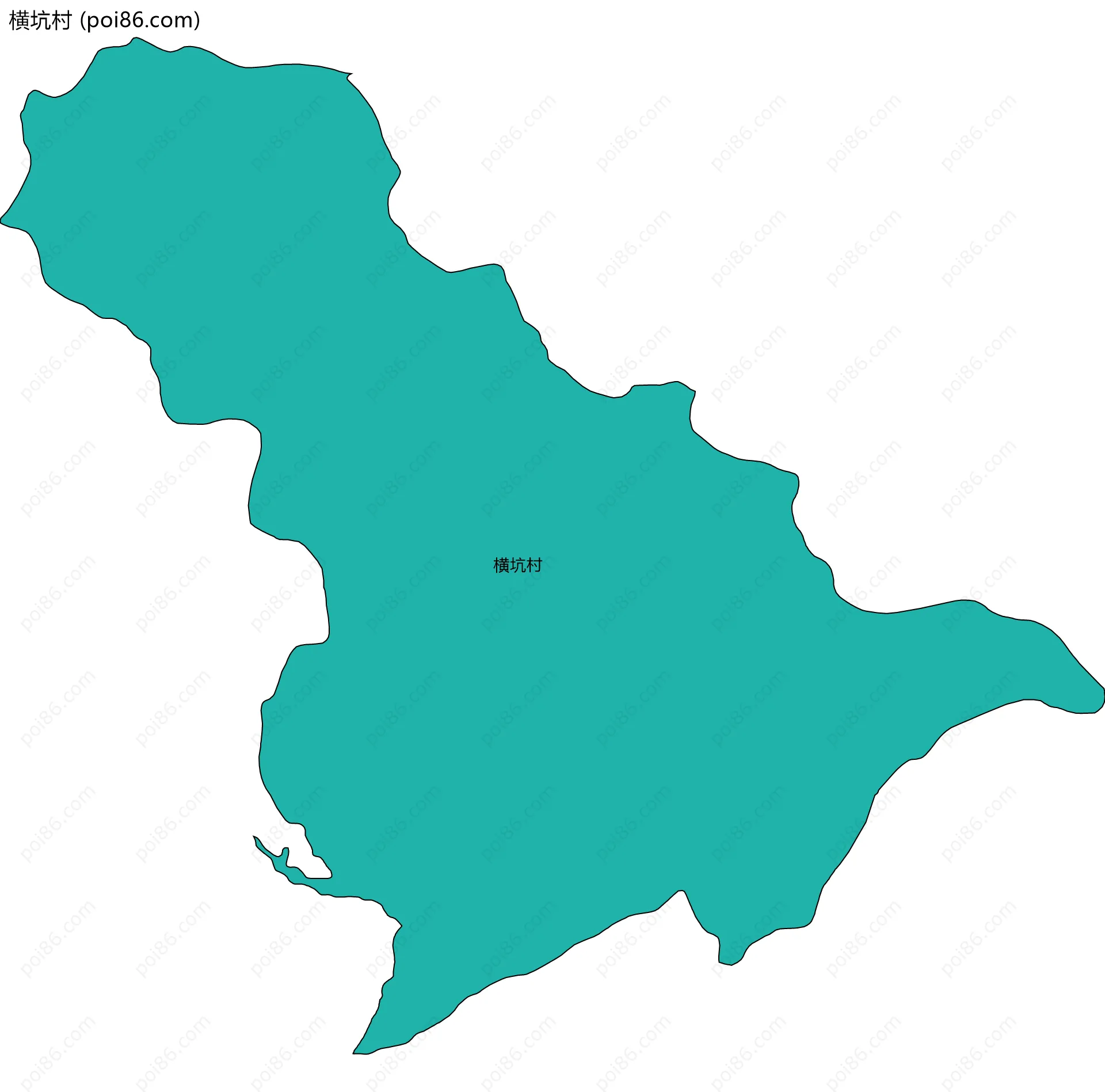 横坑村边界地图