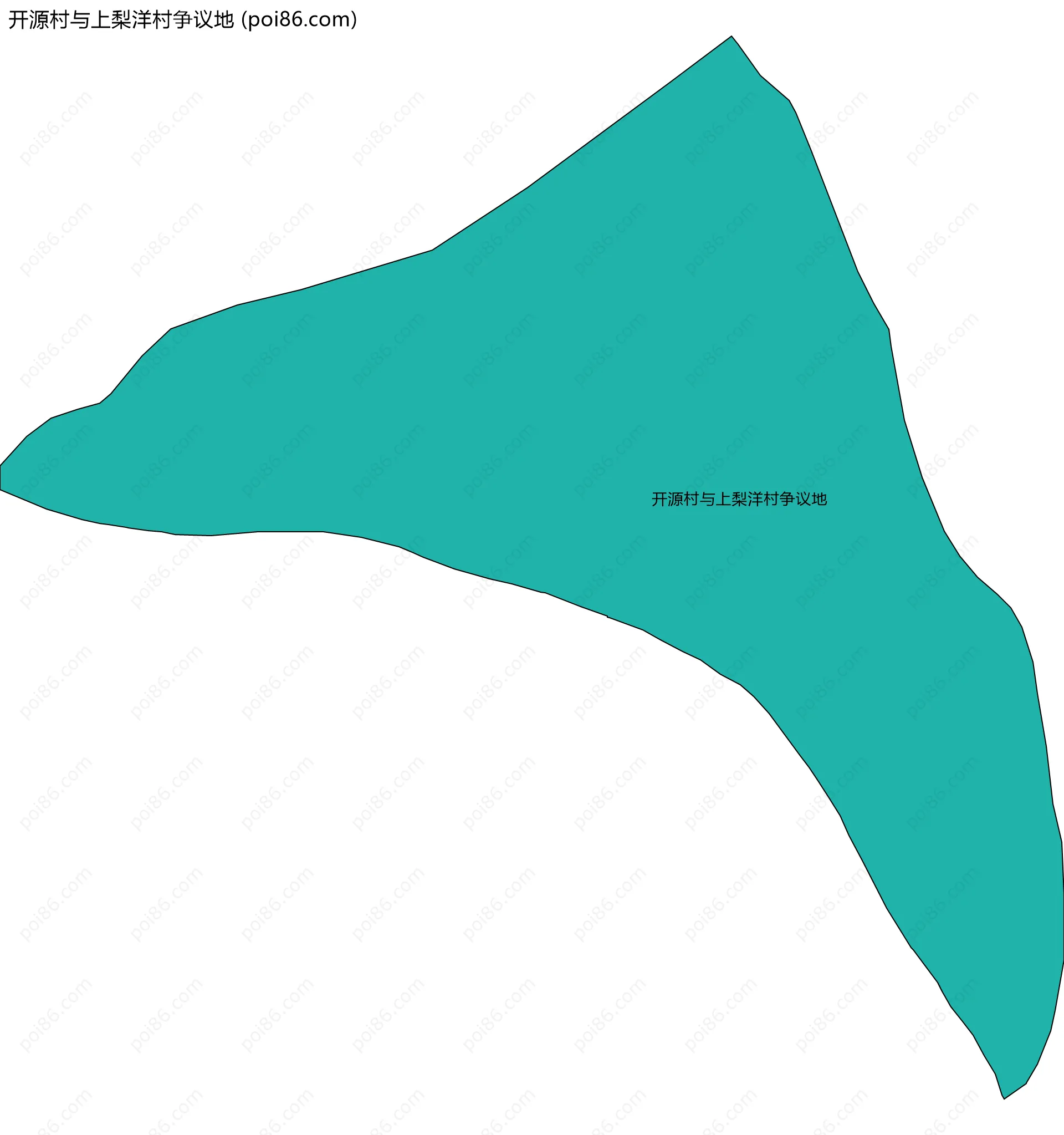 开源村与上梨洋村争议地边界地图