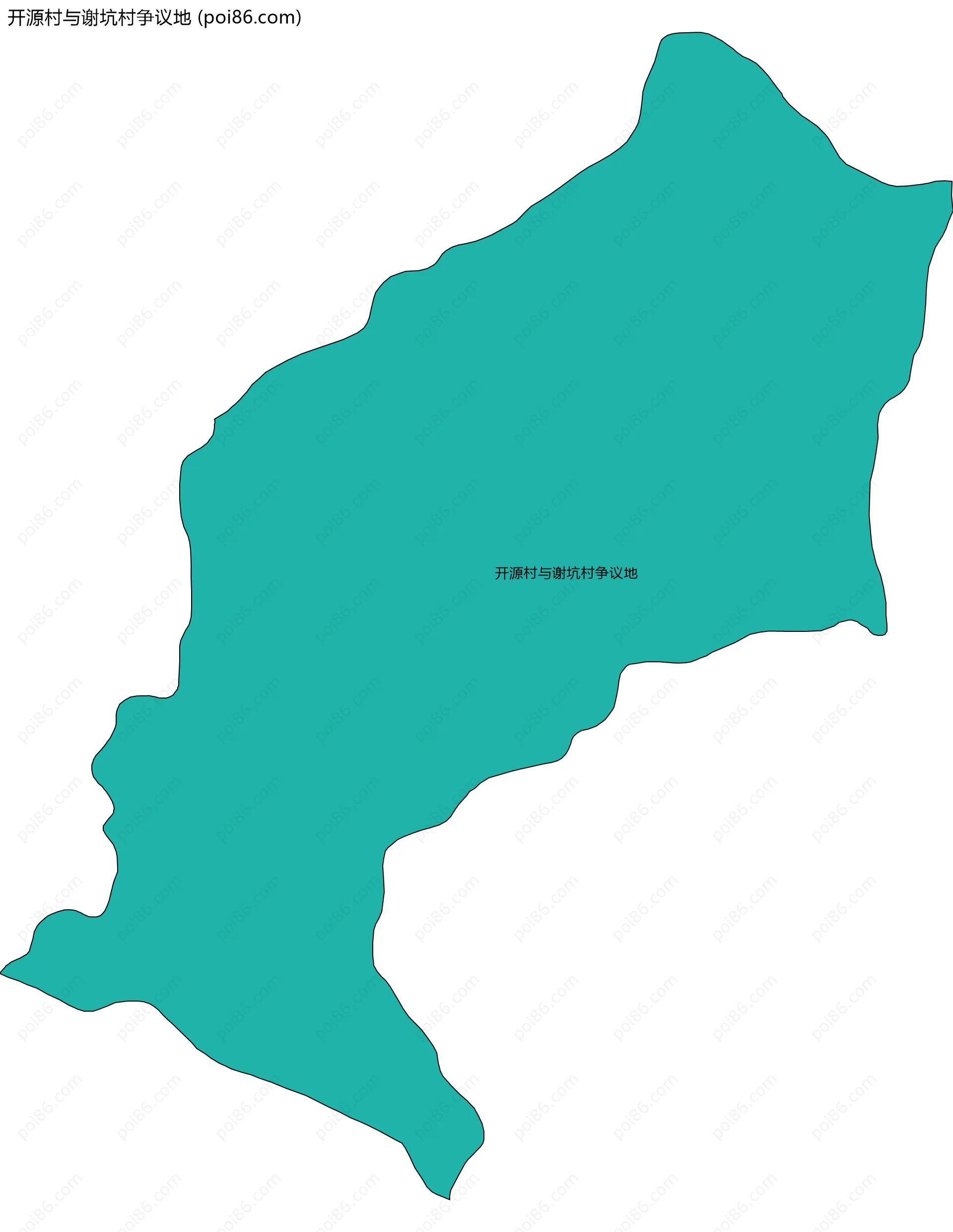 开源村与谢坑村争议地边界地图