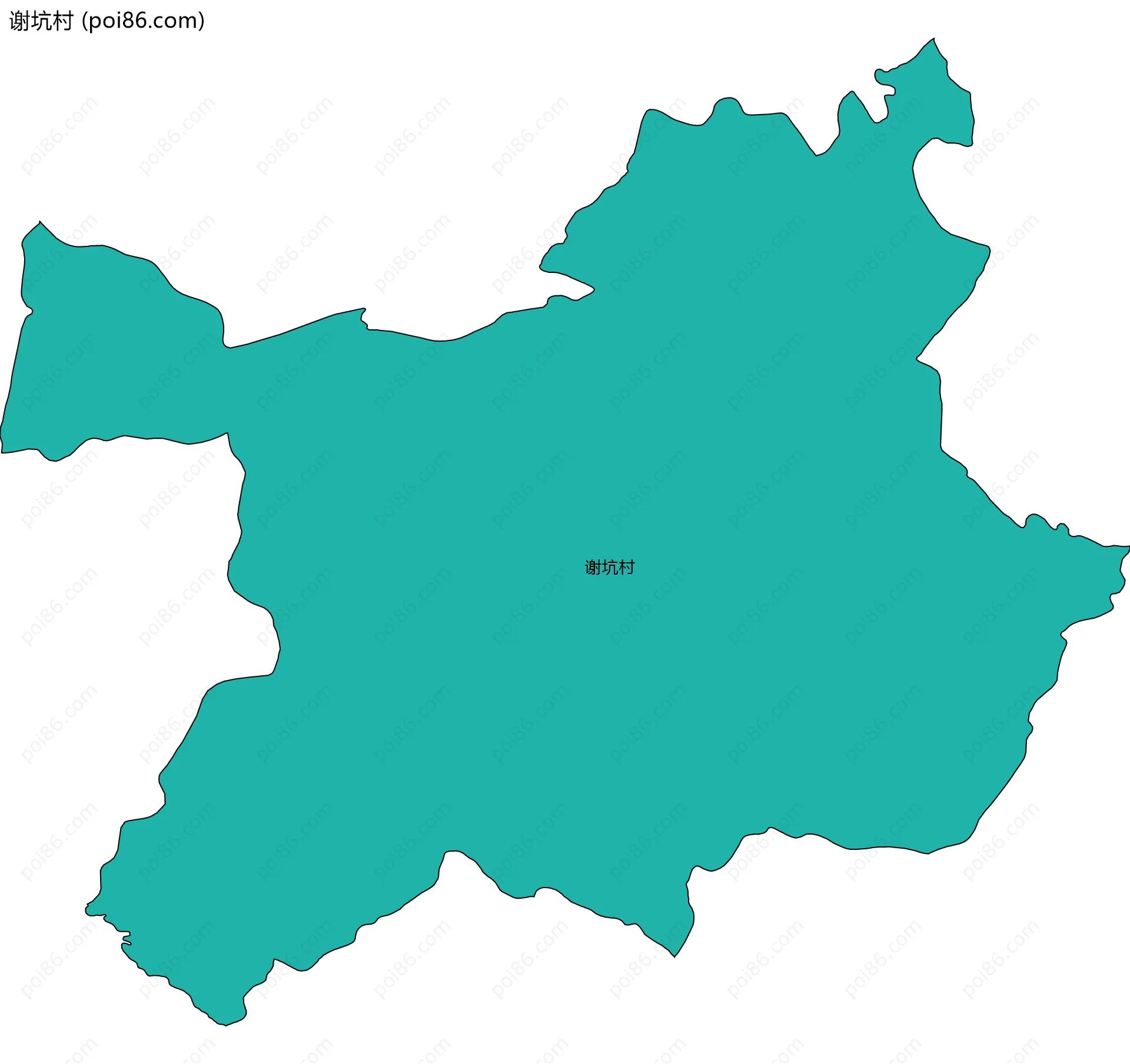 谢坑村边界地图