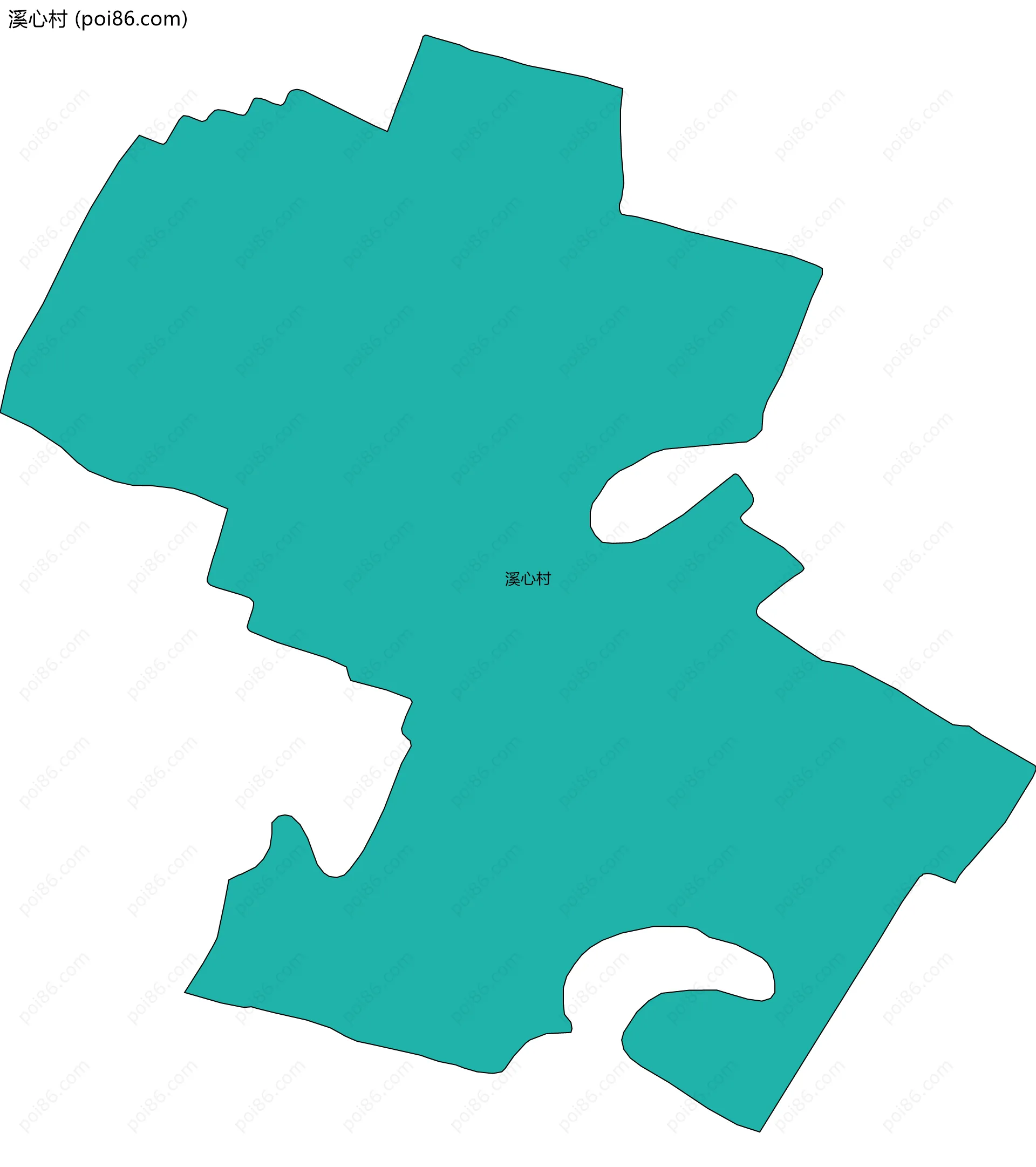 溪心村边界地图