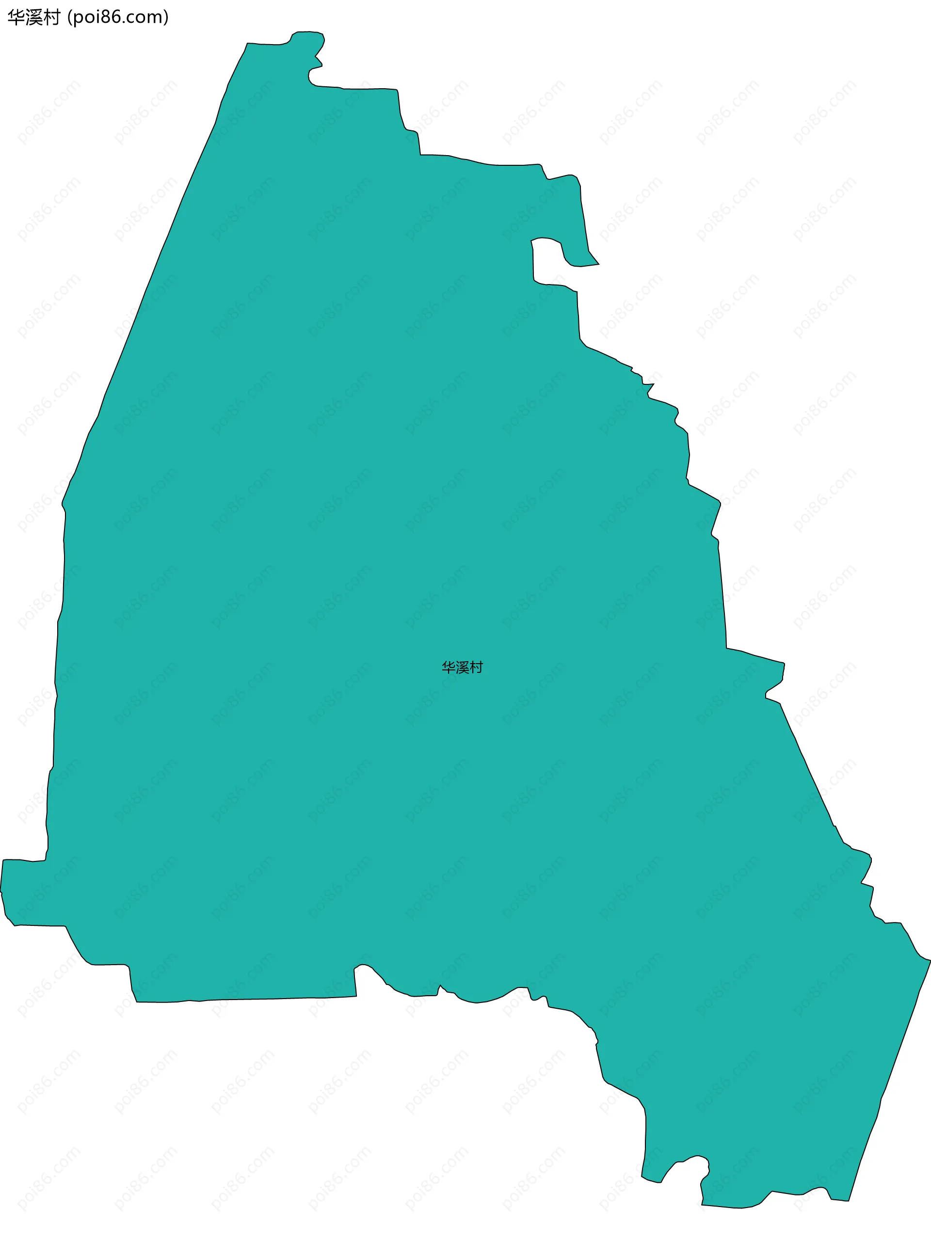 华溪村边界地图