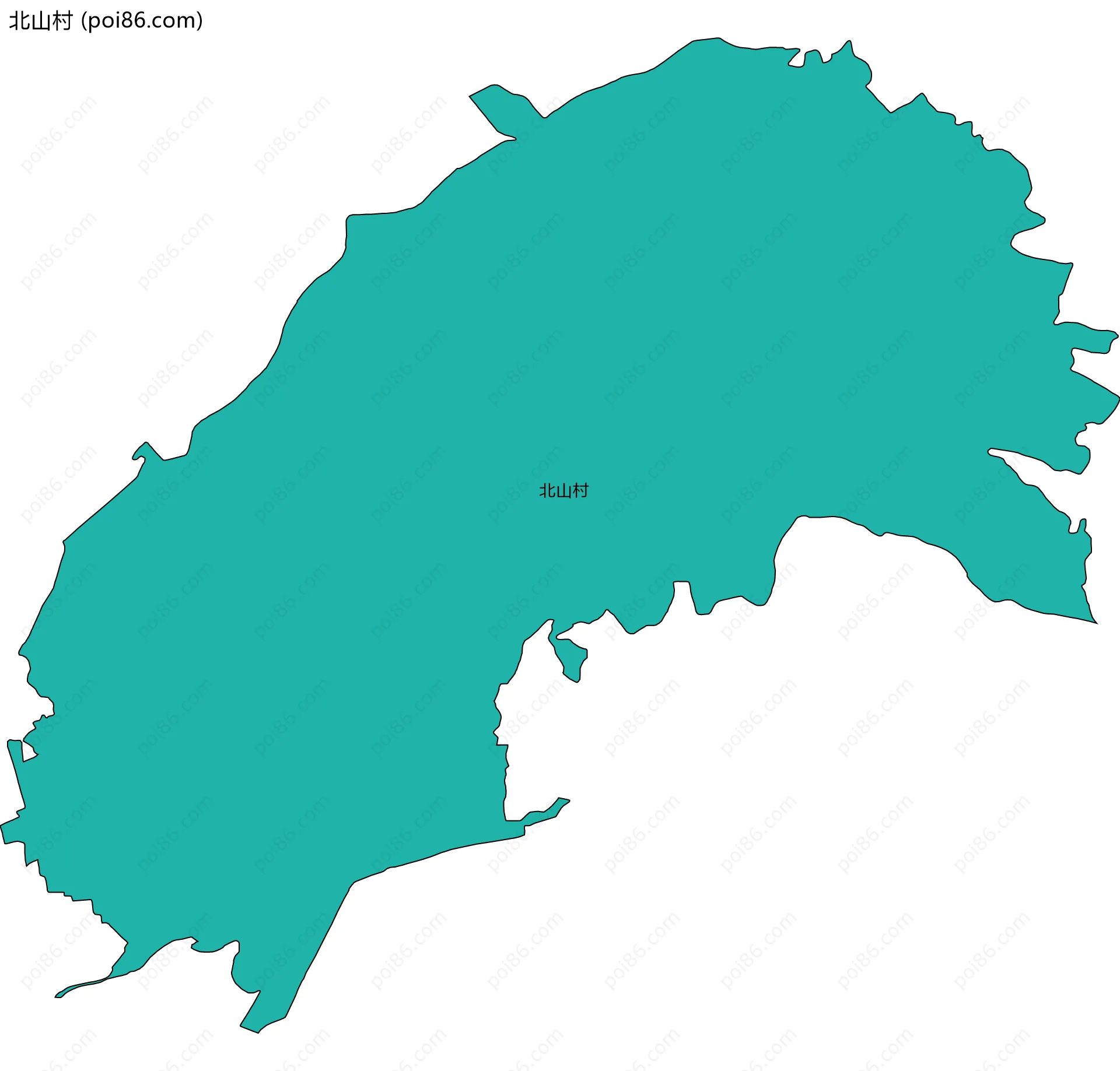 北山村边界地图