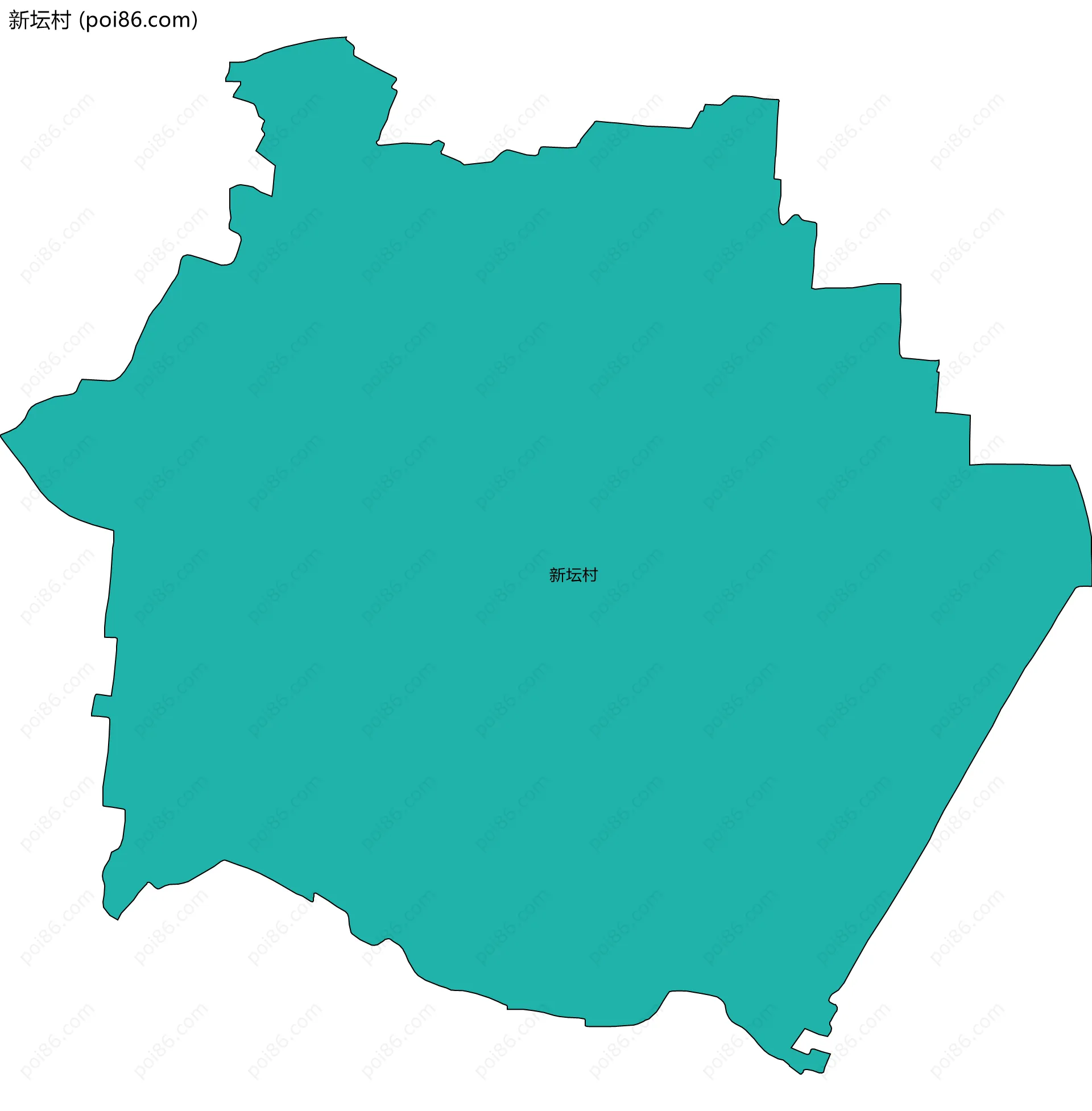 新坛村边界地图