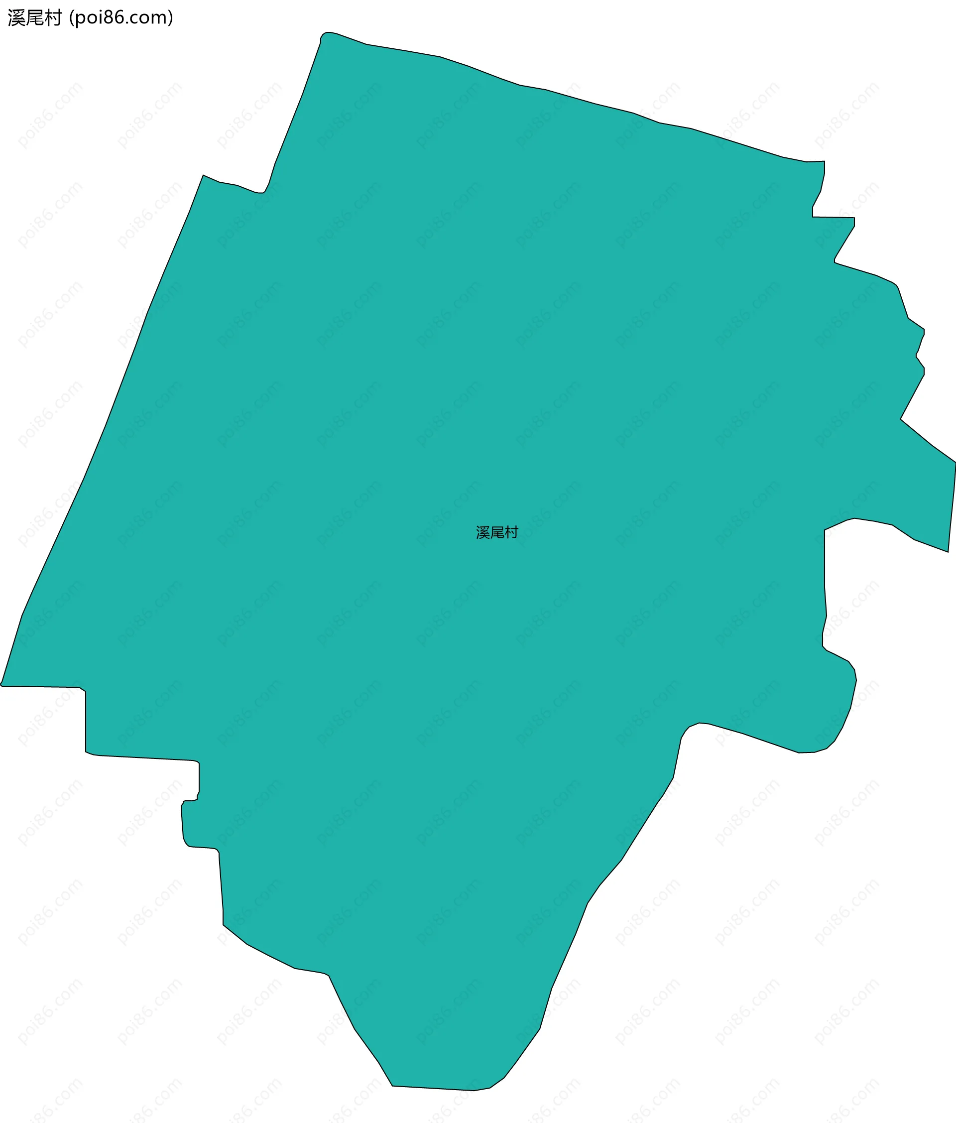 溪尾村边界地图