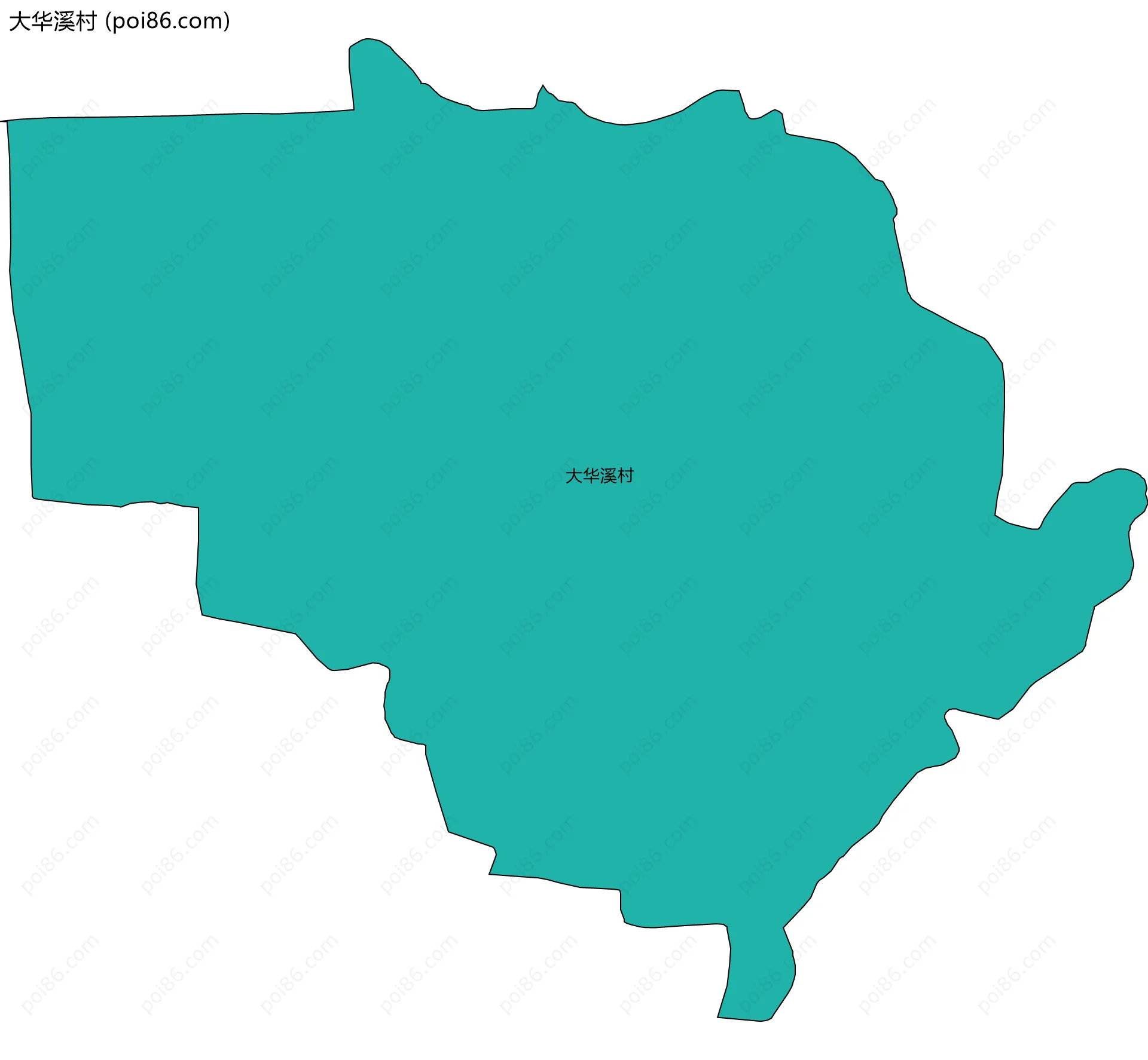 大华溪村边界地图