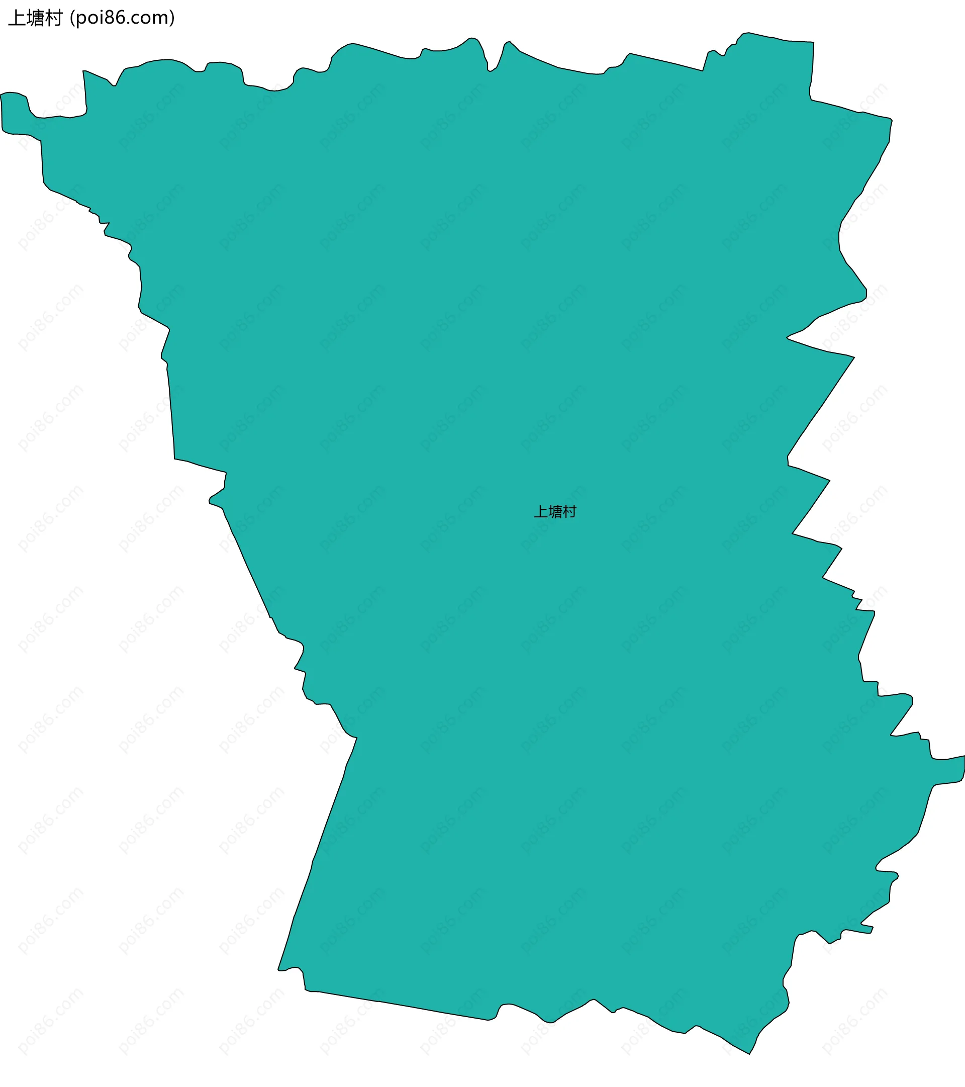 上塘村边界地图