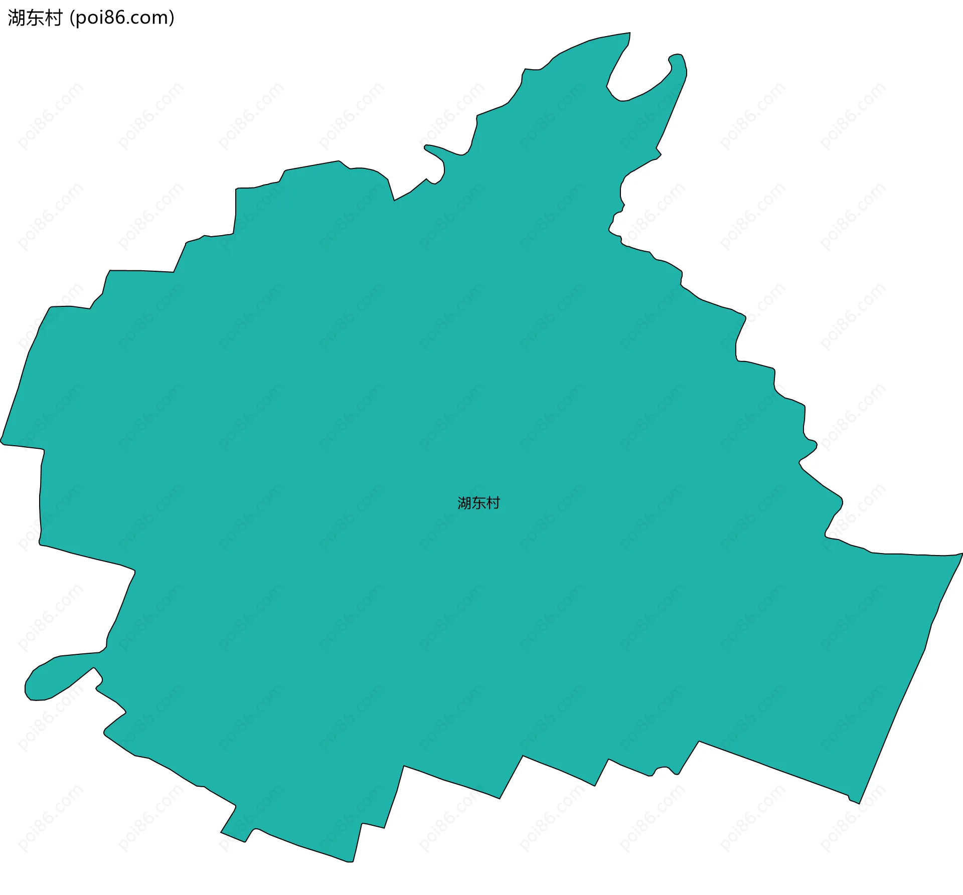 湖东村边界地图