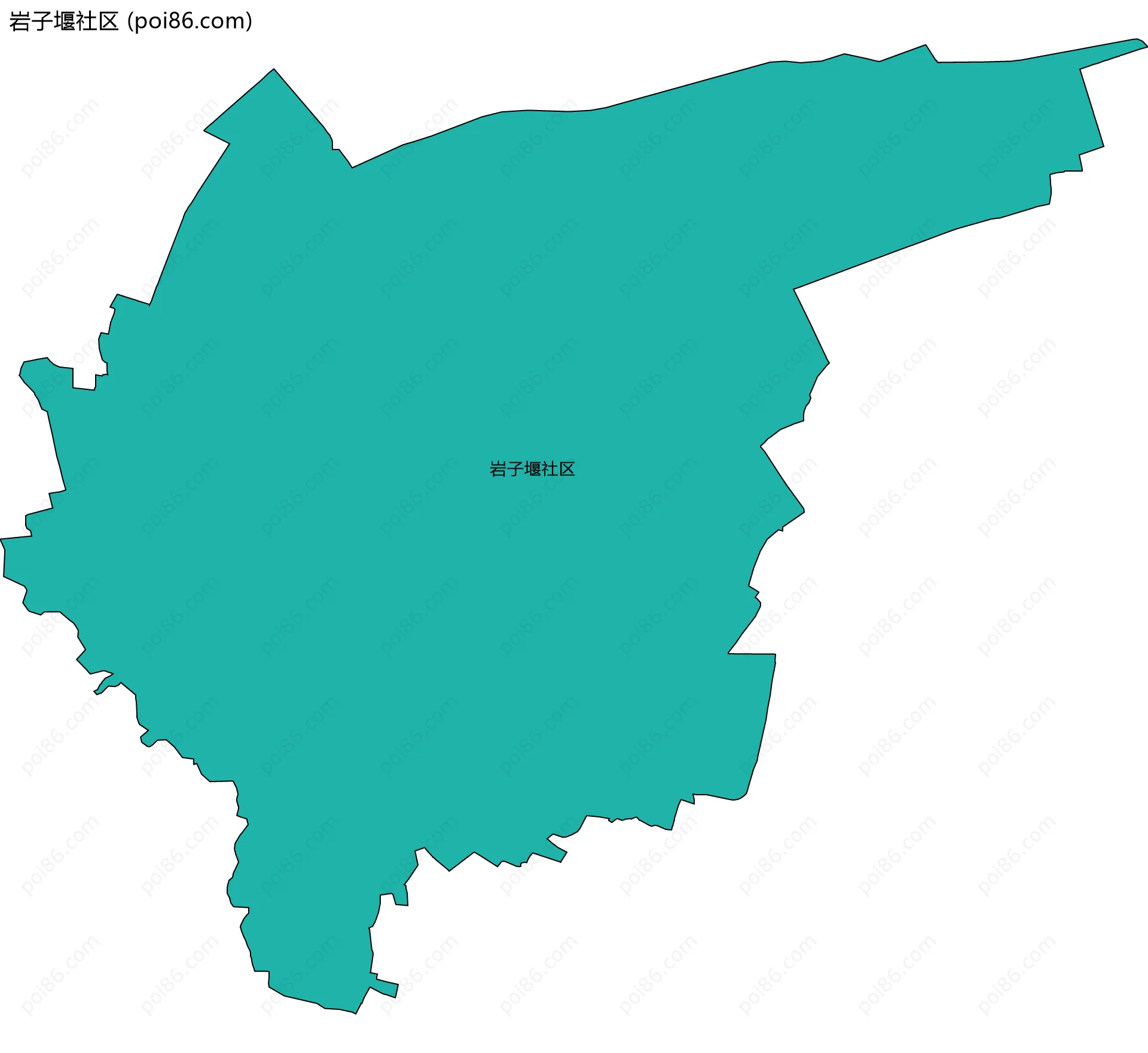 岩子堰社区边界地图
