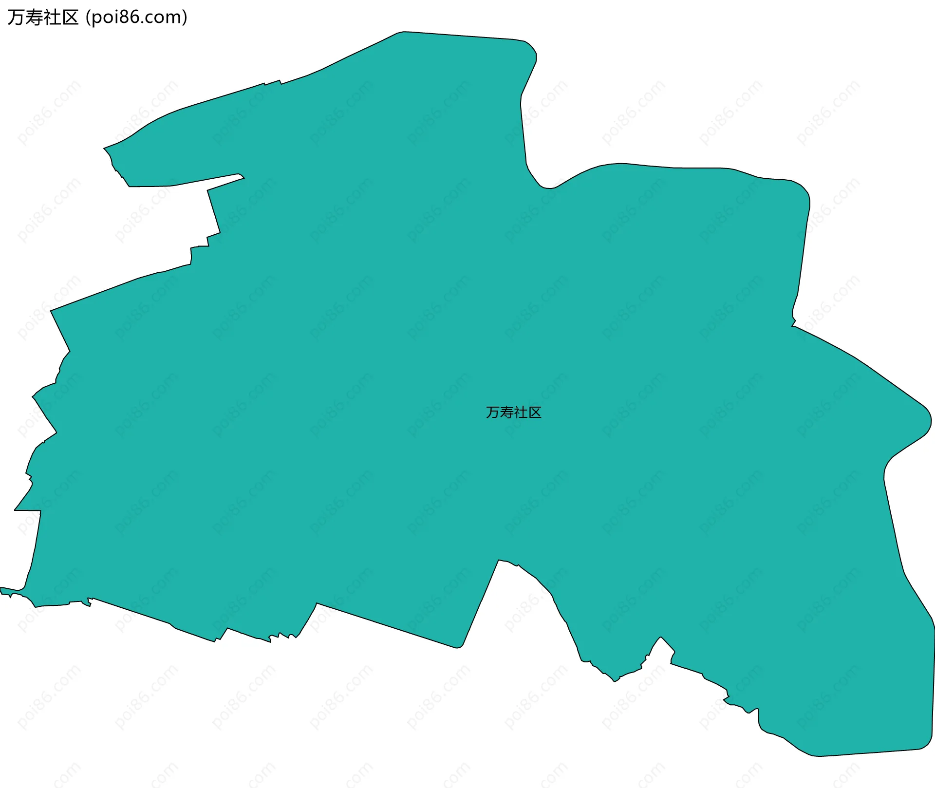万寿社区边界地图