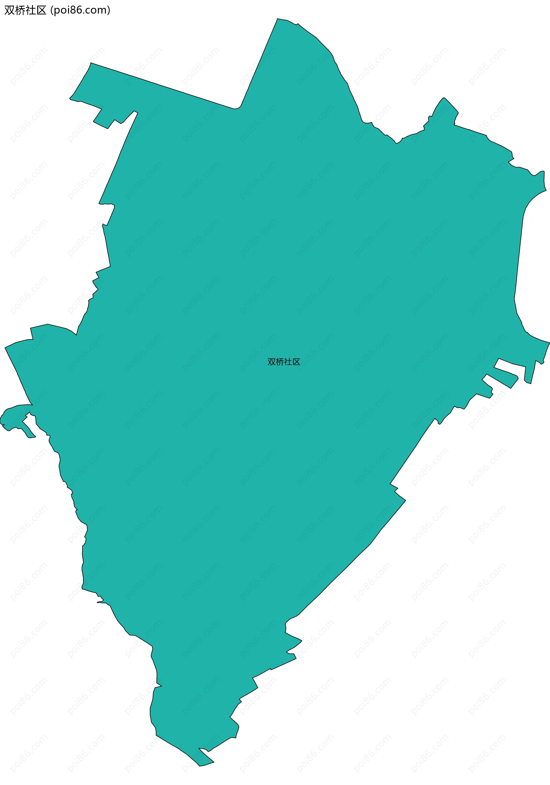双桥社区边界地图