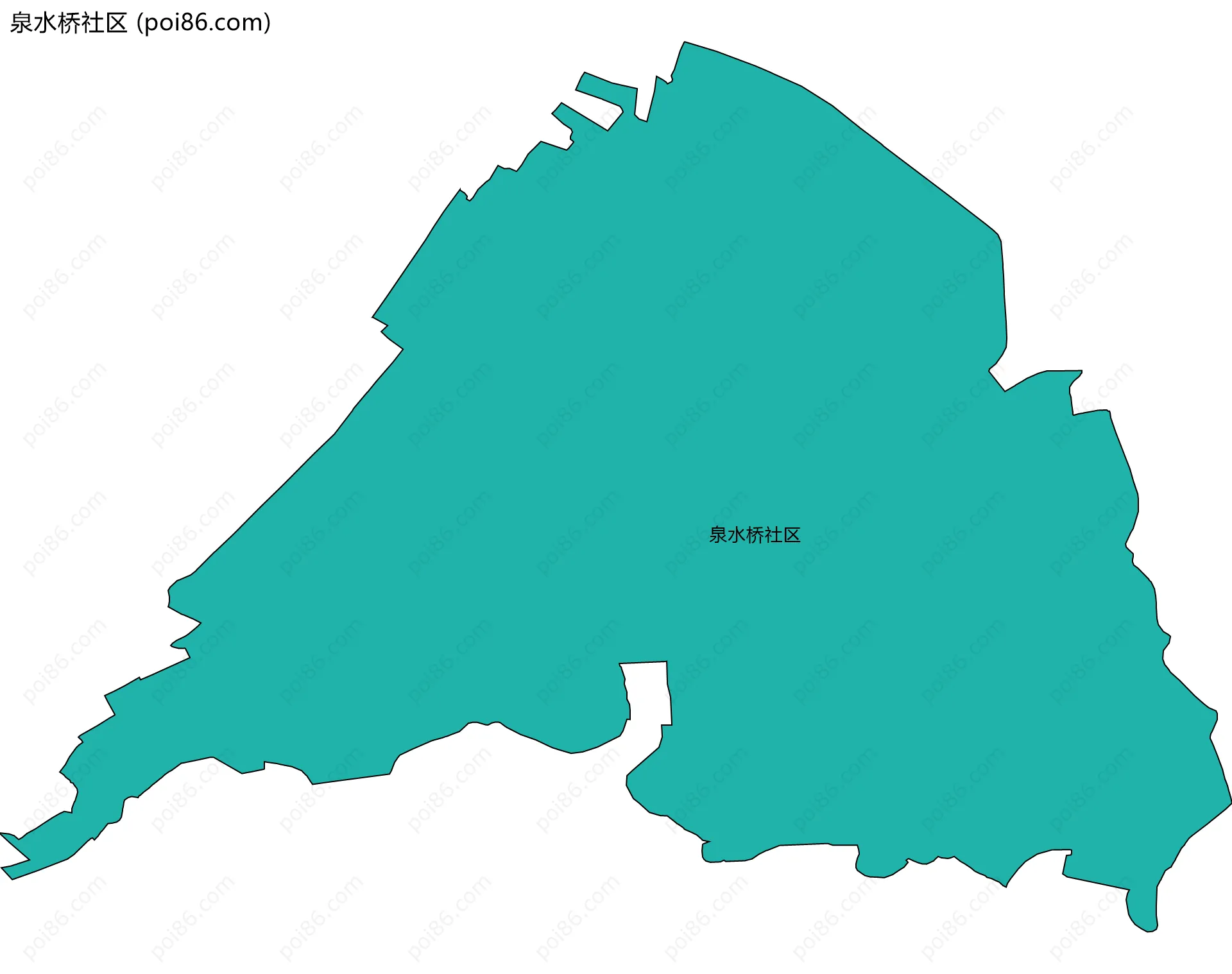 泉水桥社区边界地图