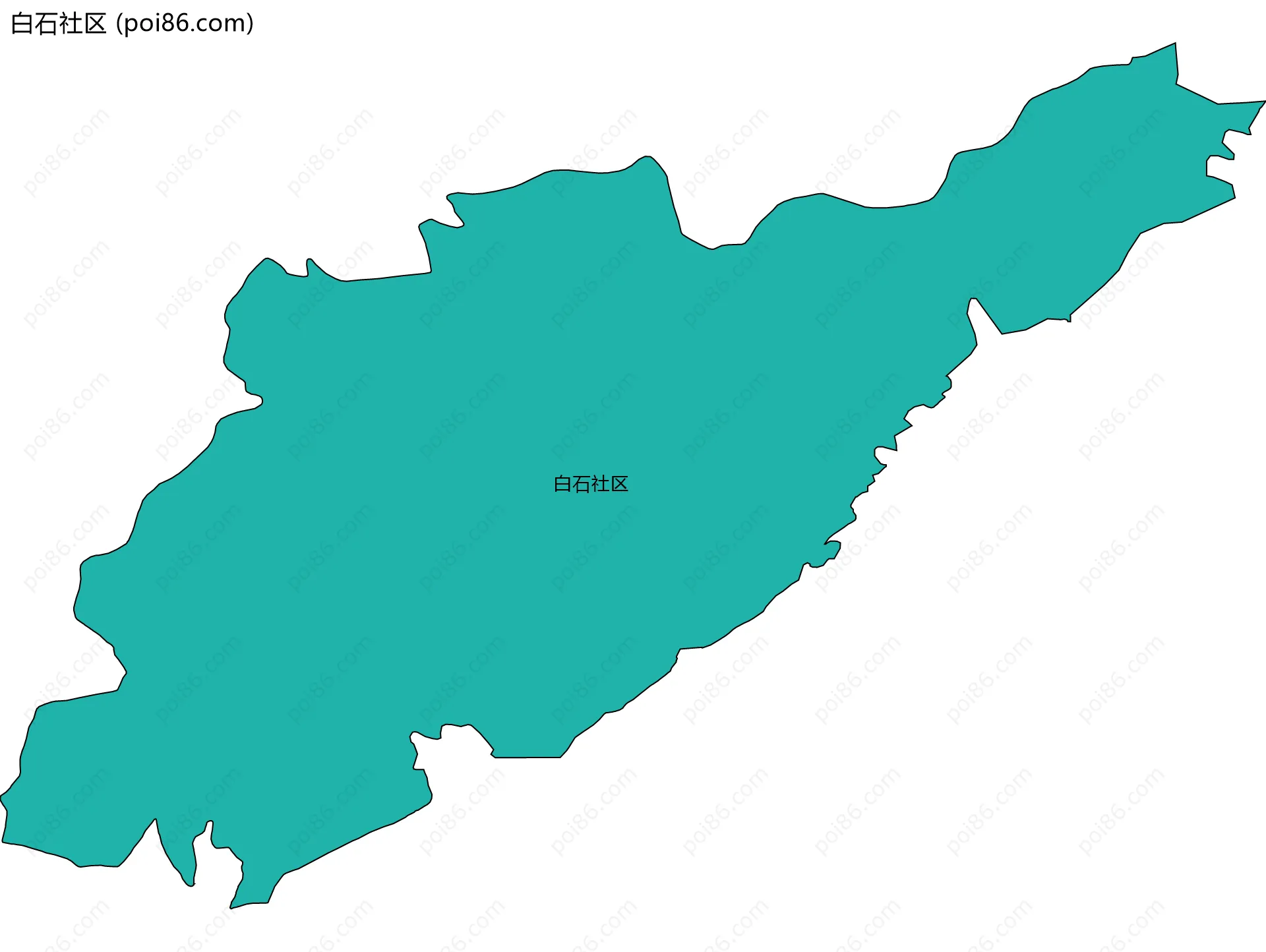 白石社区边界地图