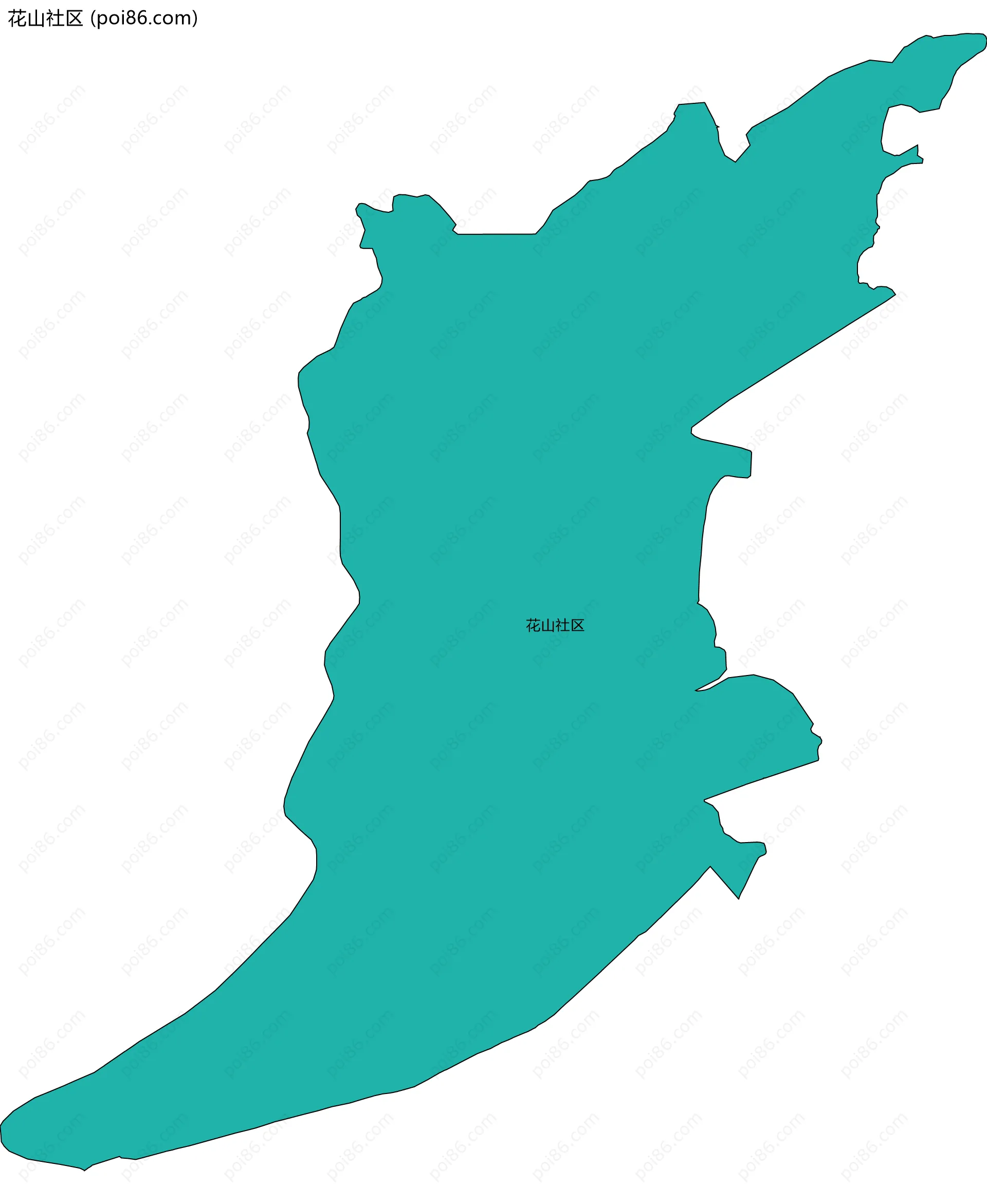 花山社区边界地图