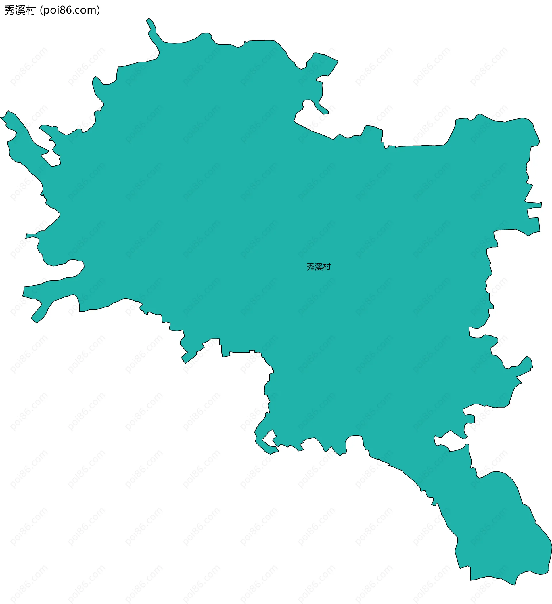 秀溪村边界地图