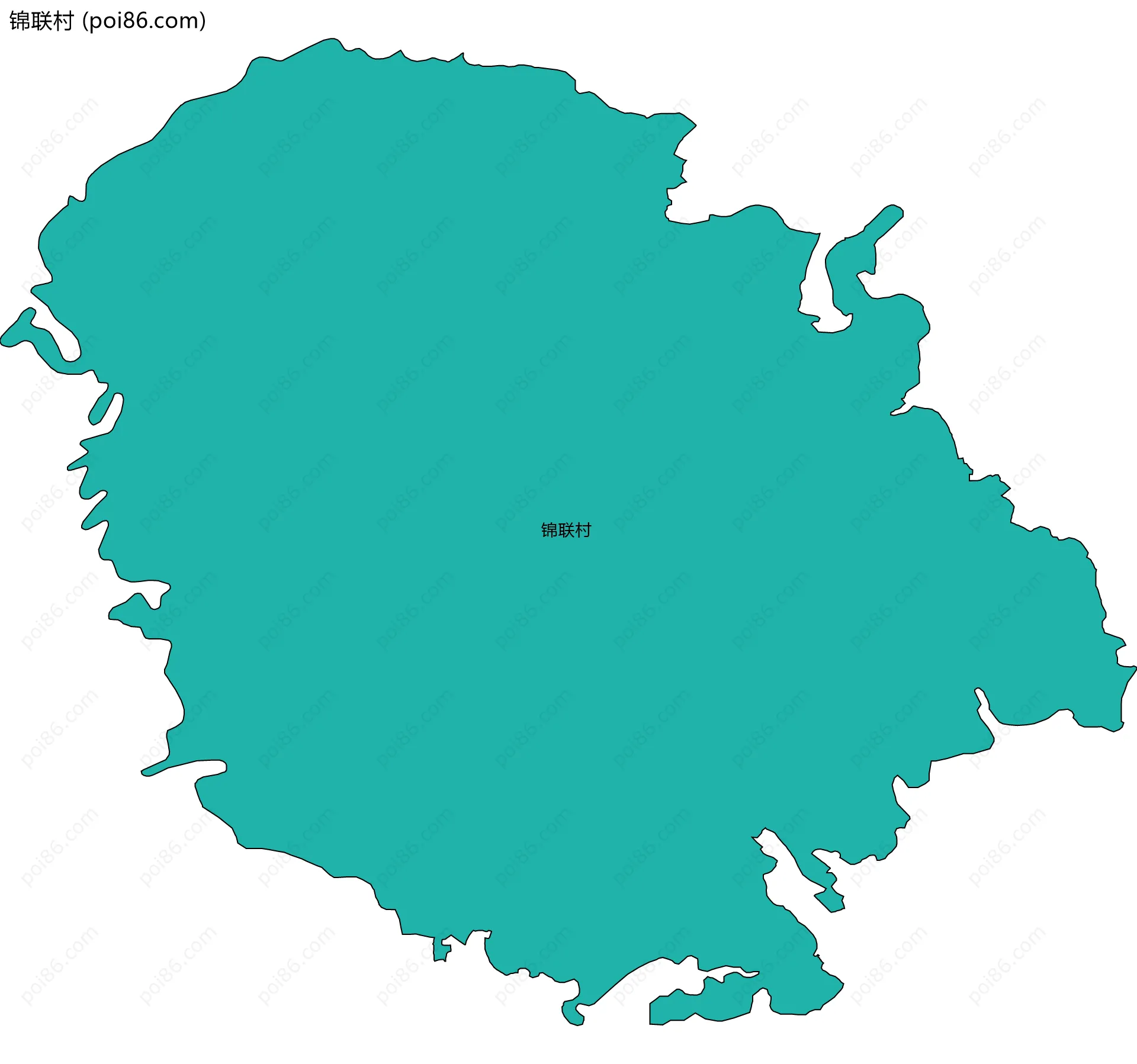 锦联村边界地图