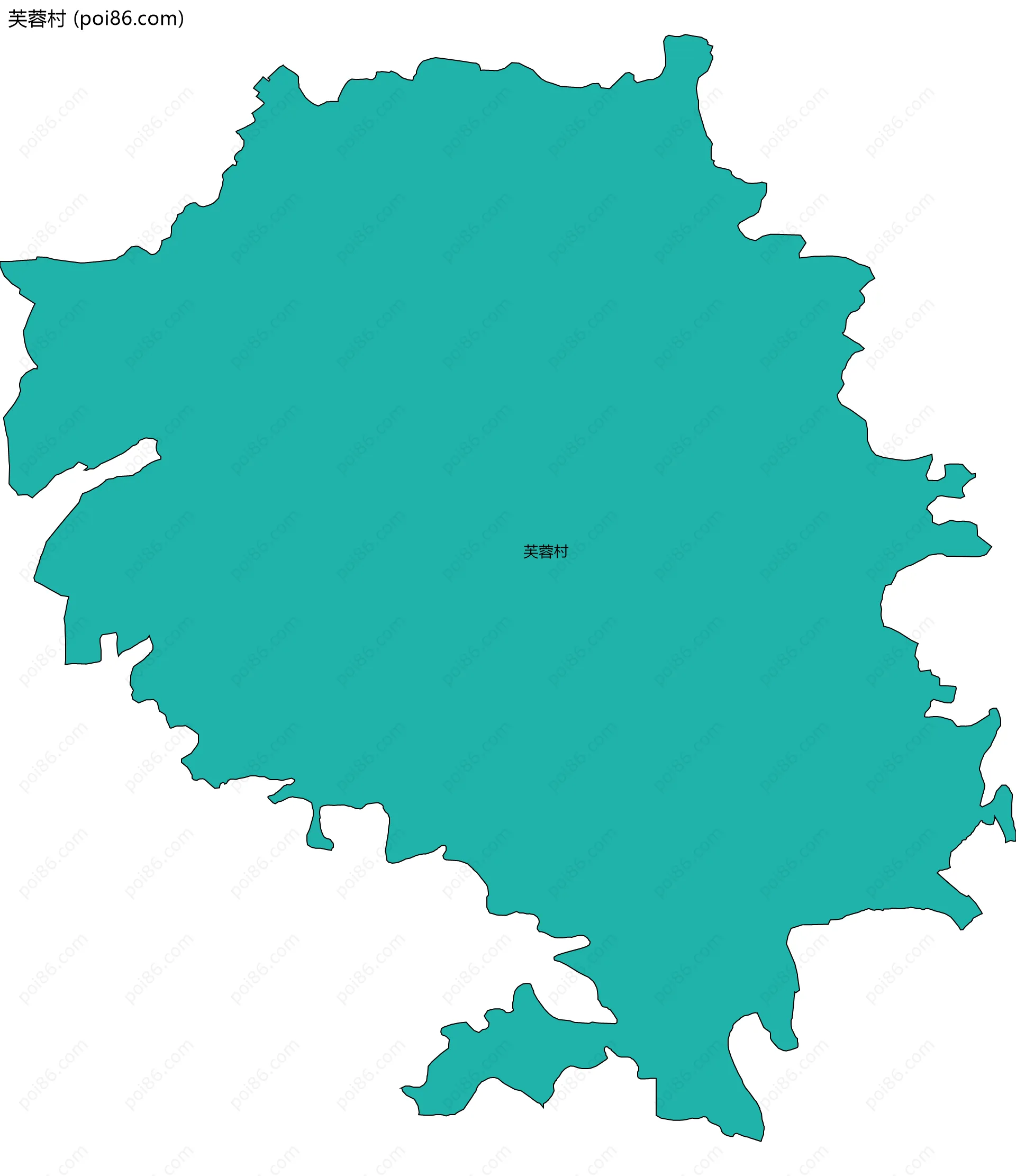 芙蓉村边界地图