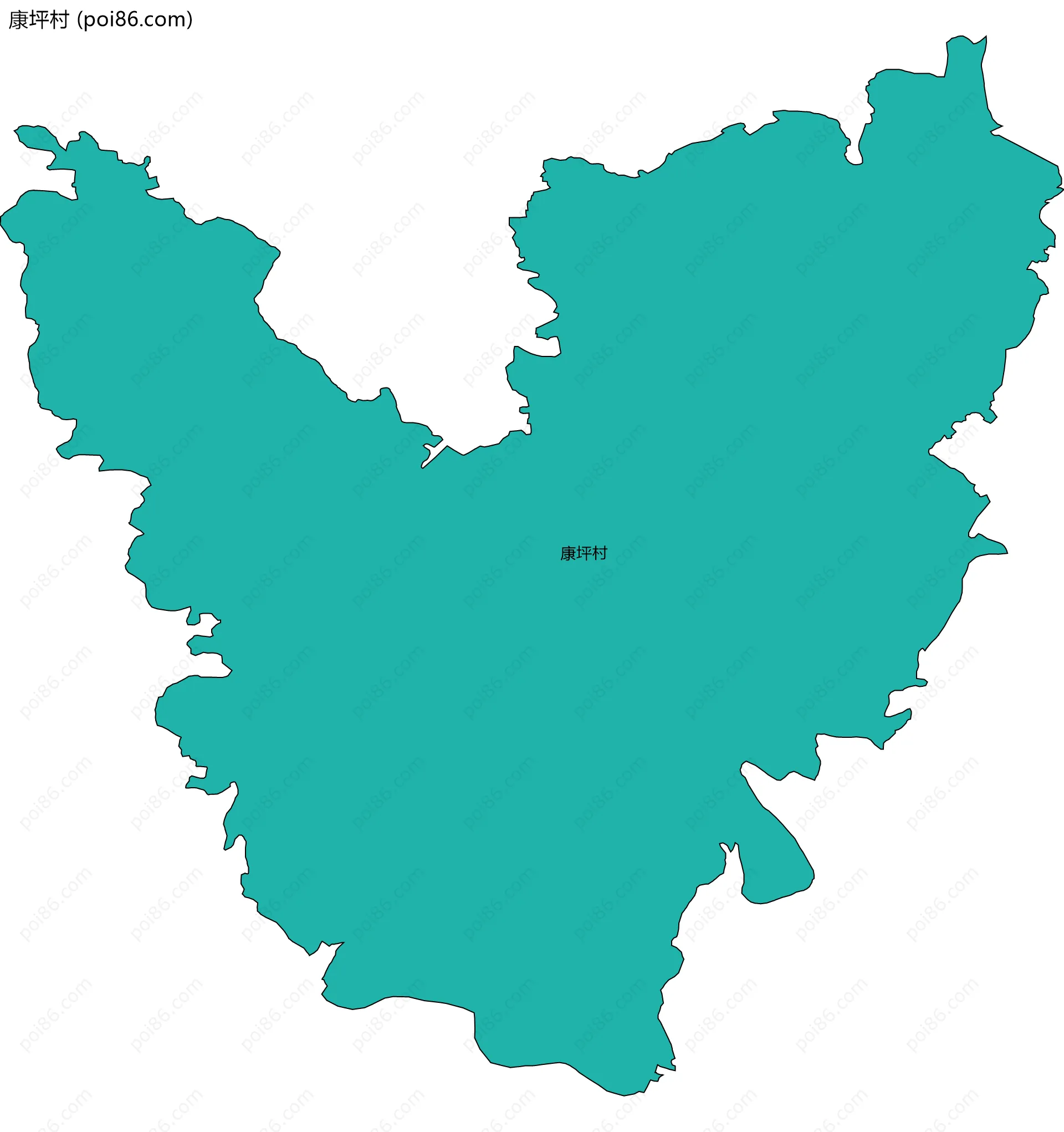 康坪村边界地图