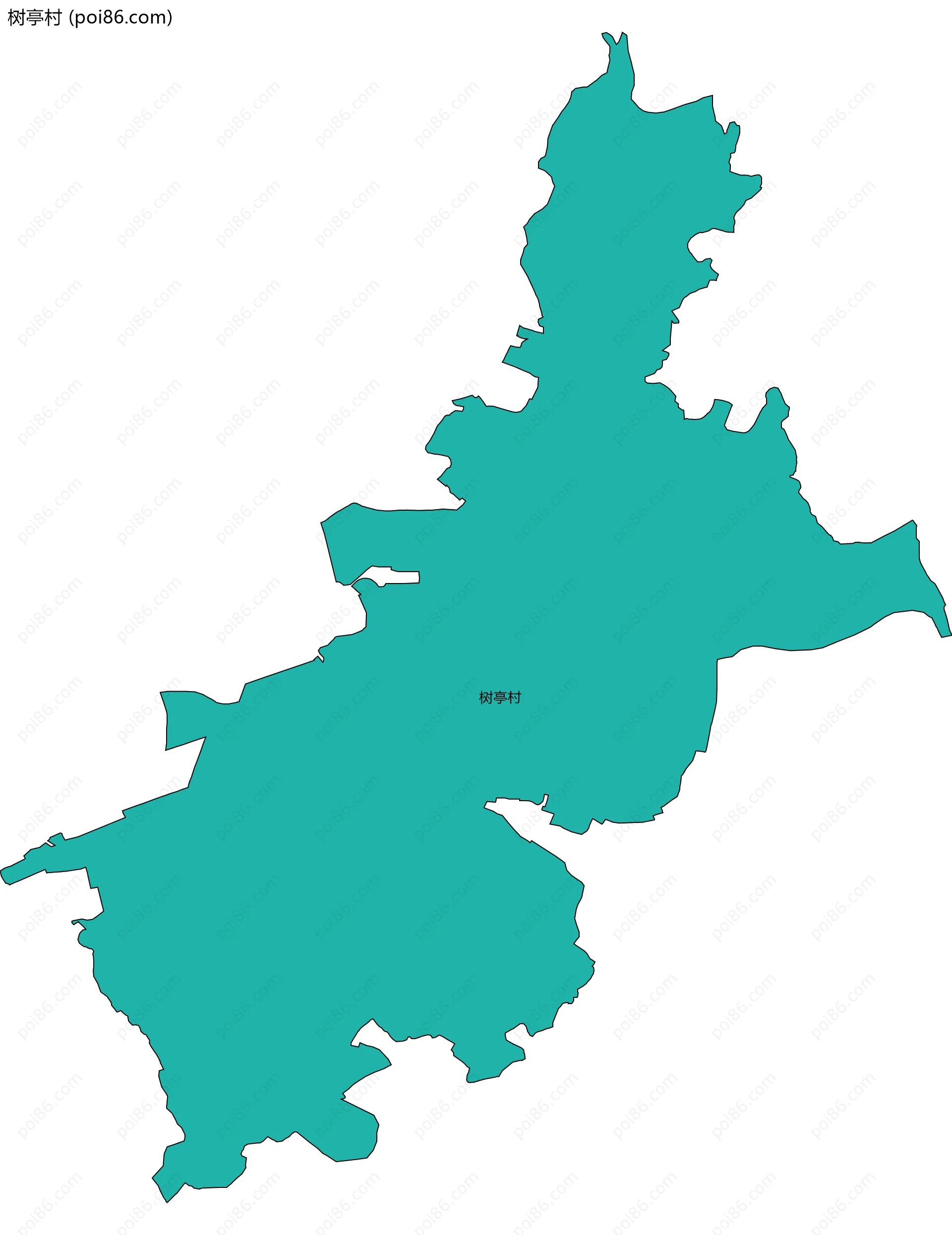 树亭村边界地图